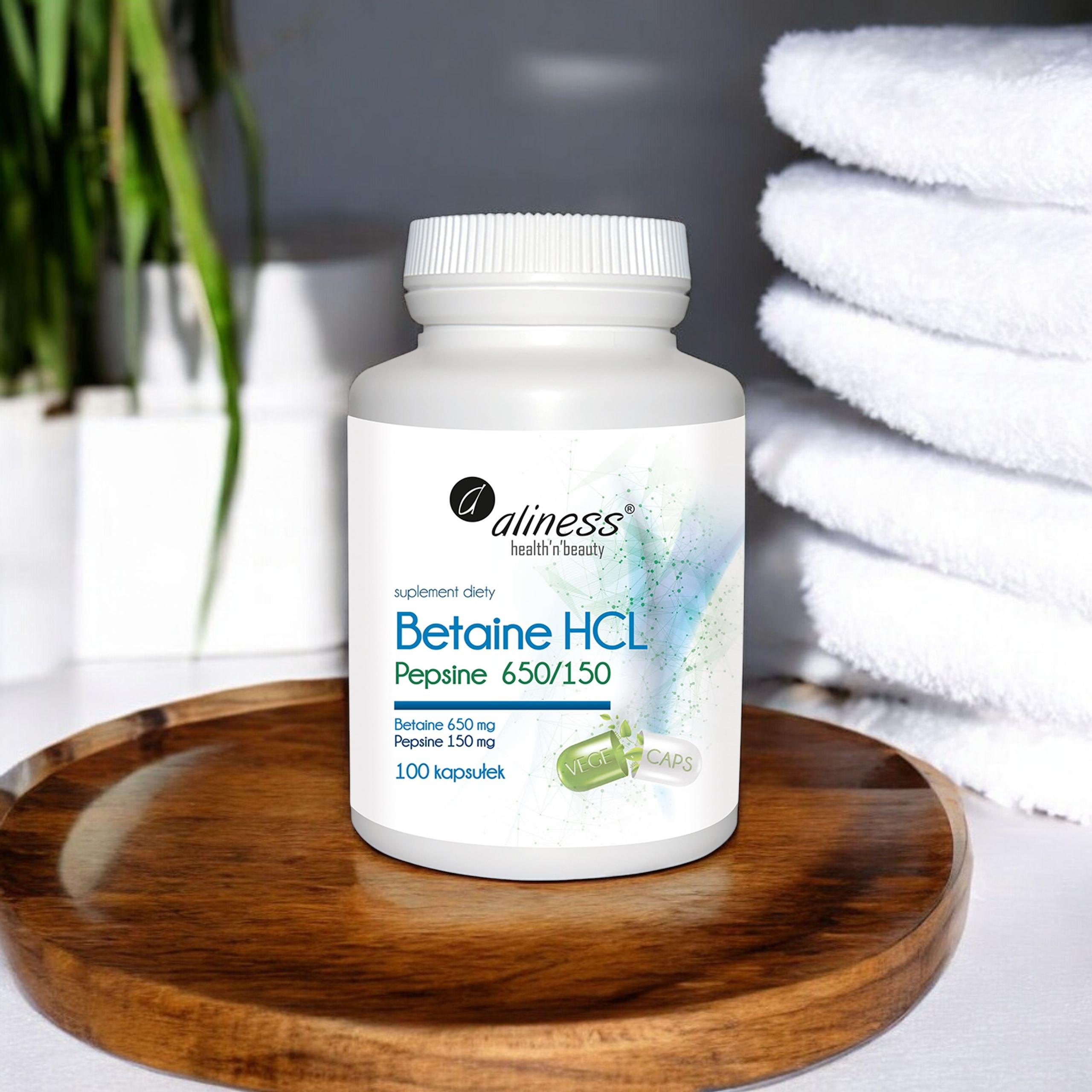 ALINESS - Betaine HCL Pepsine 650/150 - 100caps.