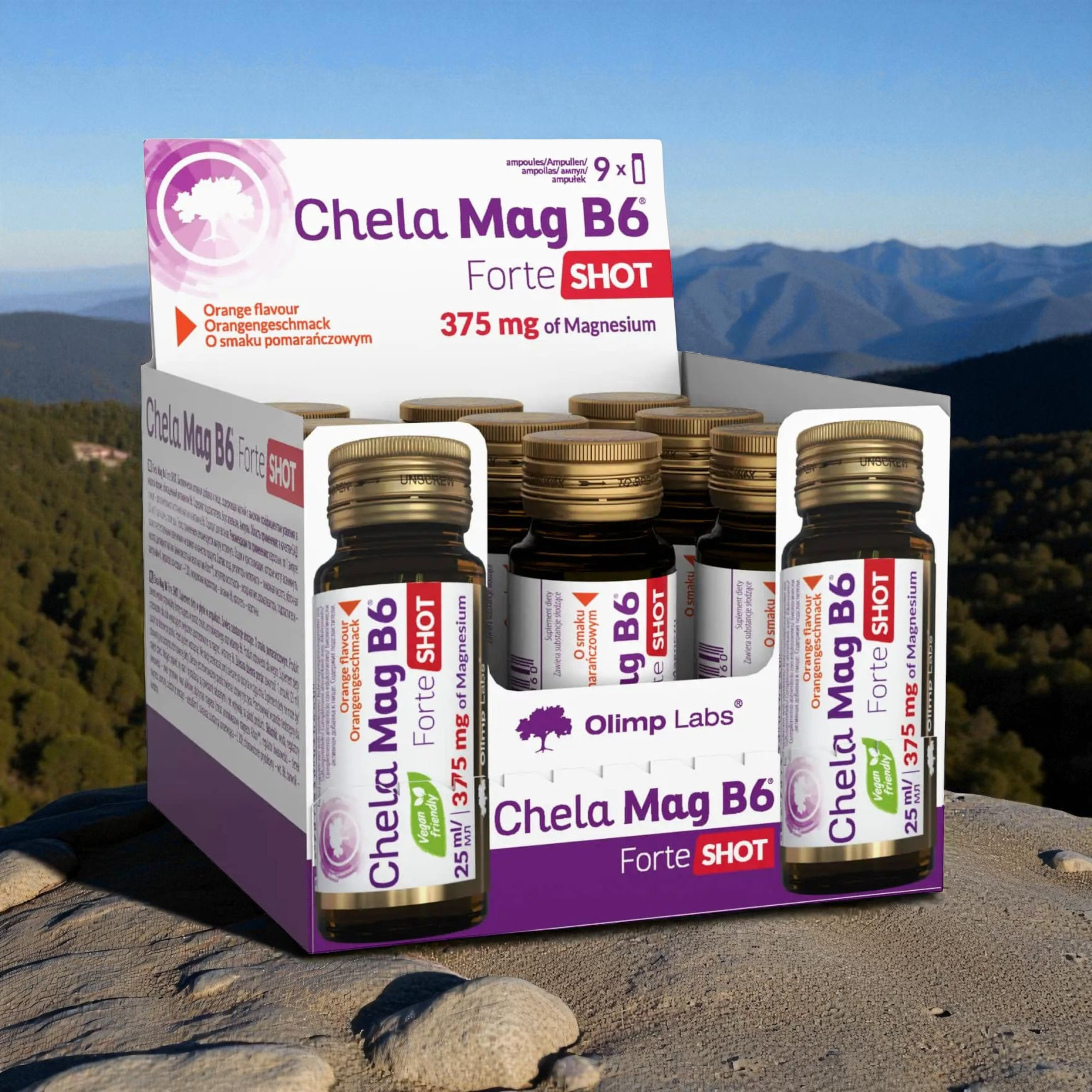 OLIMP - Chela-Mag B6 Forte Shot - 9x 25ml - Pomeranč