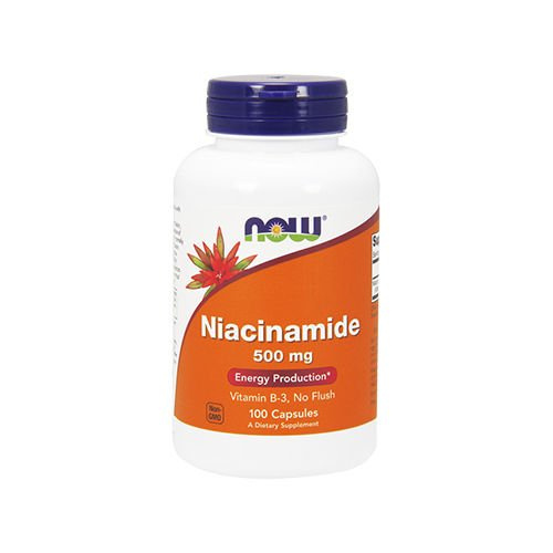 NOW Niacinamide 500mg (Vitamín B3 - Niacin) - 100caps