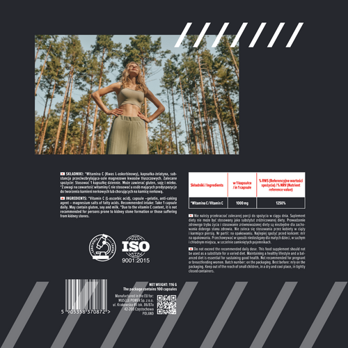 MP NUTRITION Vitamin C 1000mg - 100caps - Vitamín C