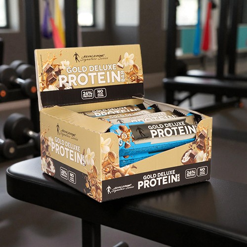 KEVIN LEVRONE - Gold Deluxe Protein Bar - 12x 48g - Vanilka Karamel - VÝPRODEJ - 30-04