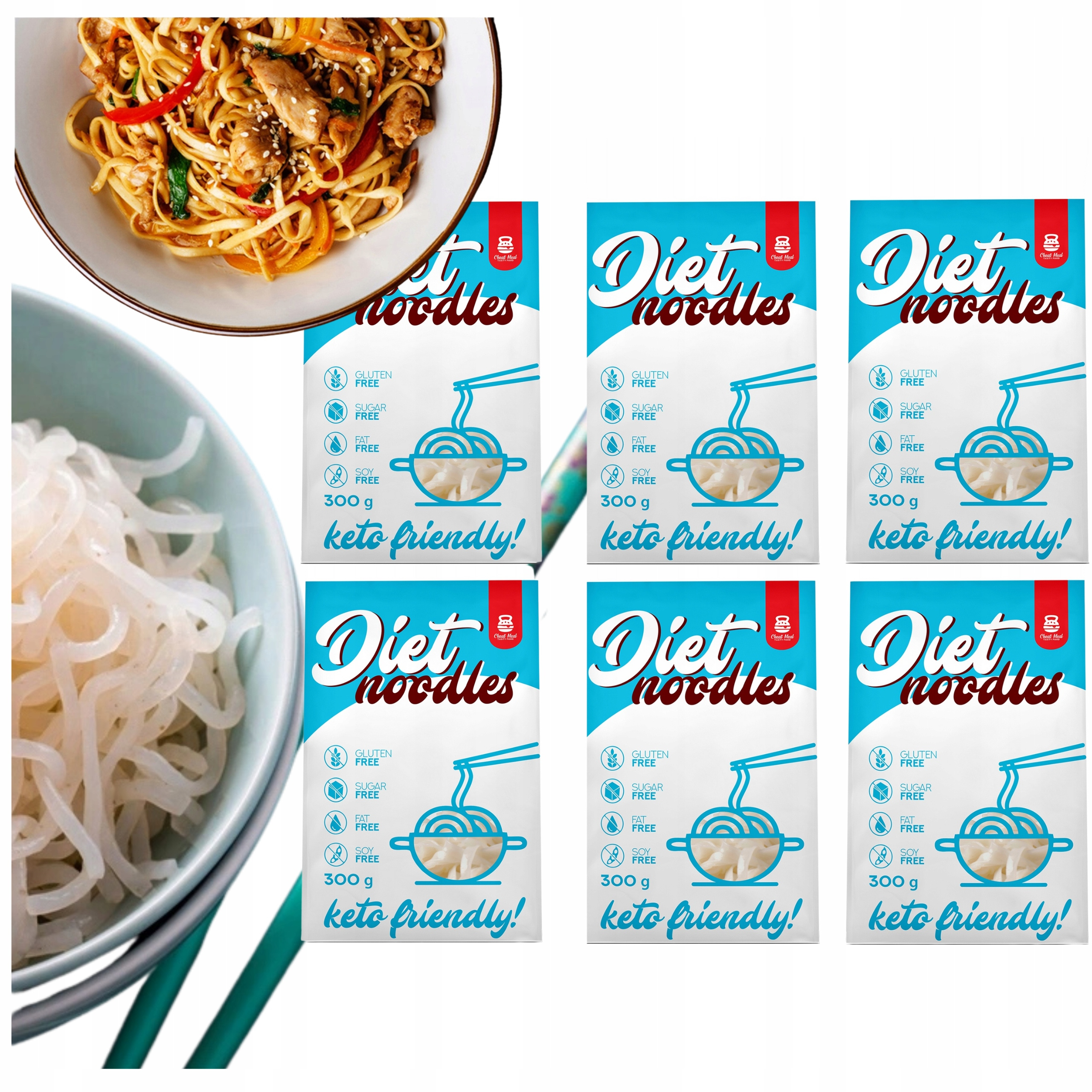 Cheat Meal Nutrition Diet Noodles - 6x 400g (6x 300g netto) - Dietní těstoviny