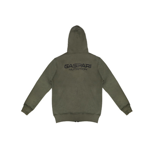 GASPARI NUTRITION Zipped Hoodie - Khaki - Mikina s kapucí na zip