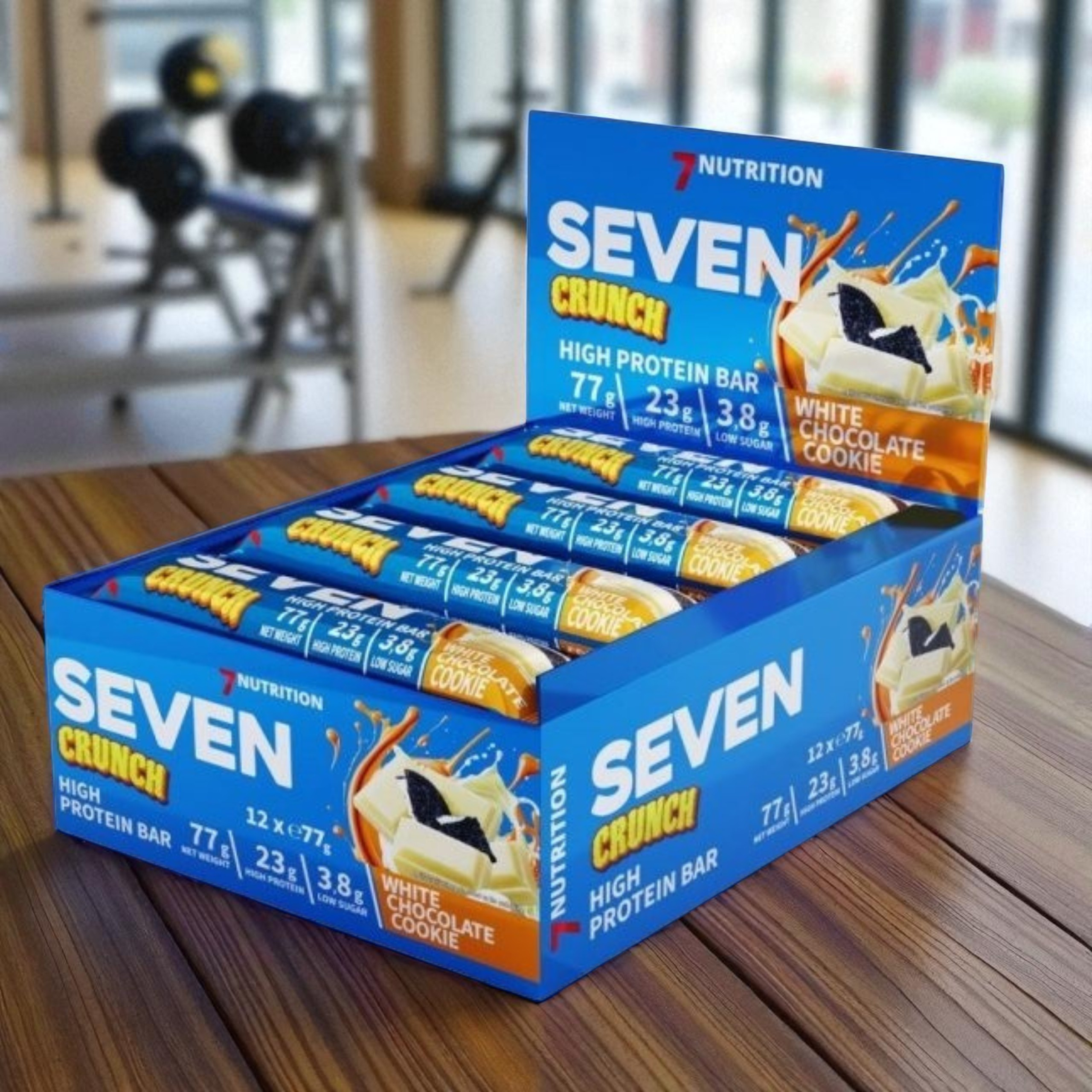 7 NUTRITION - Tyčinka Seven Crunch HP - 12x 77g - Sušenka s Bílou Čokoládou x12