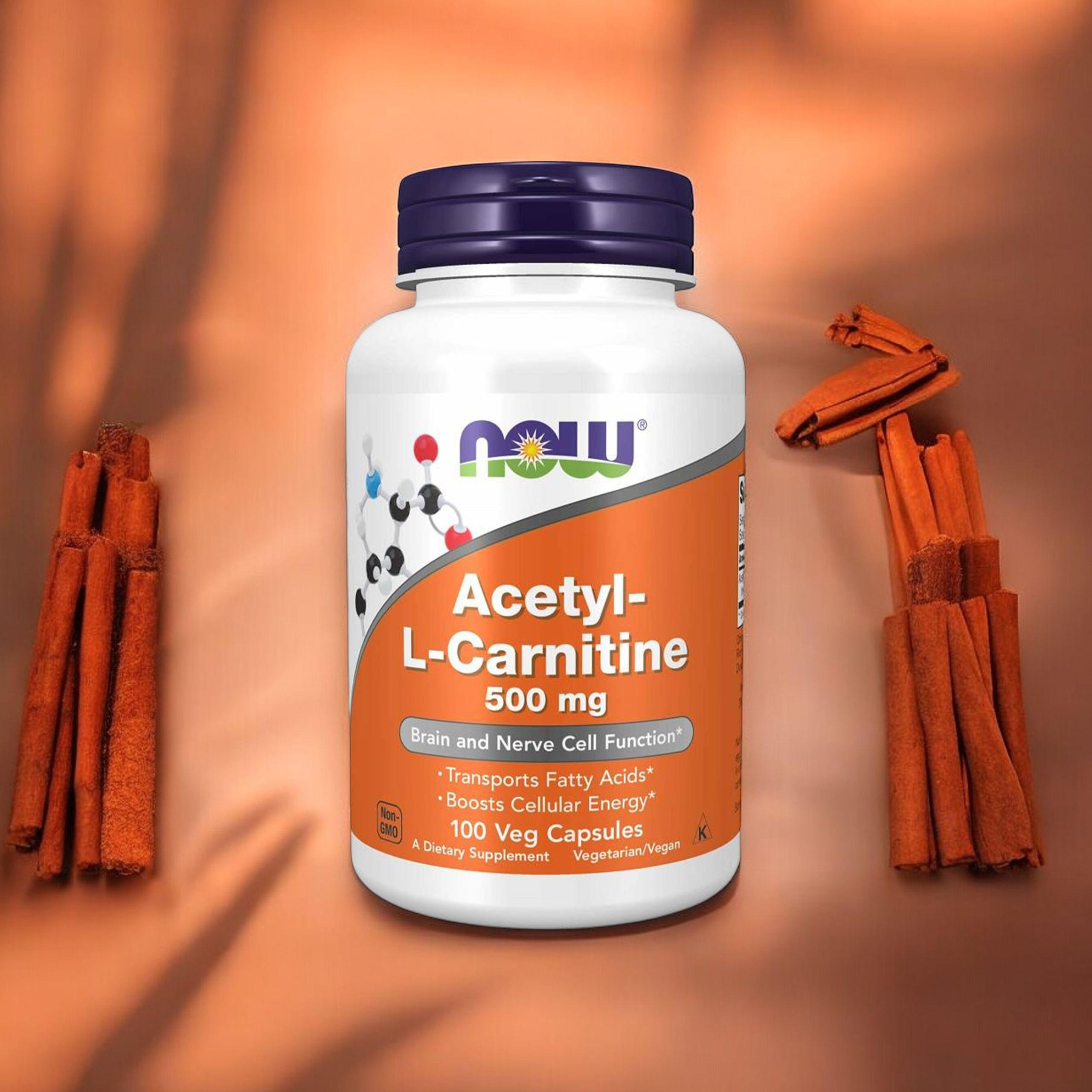 NOW Acetyl L-Carnitine 500mg - 100vcaps.