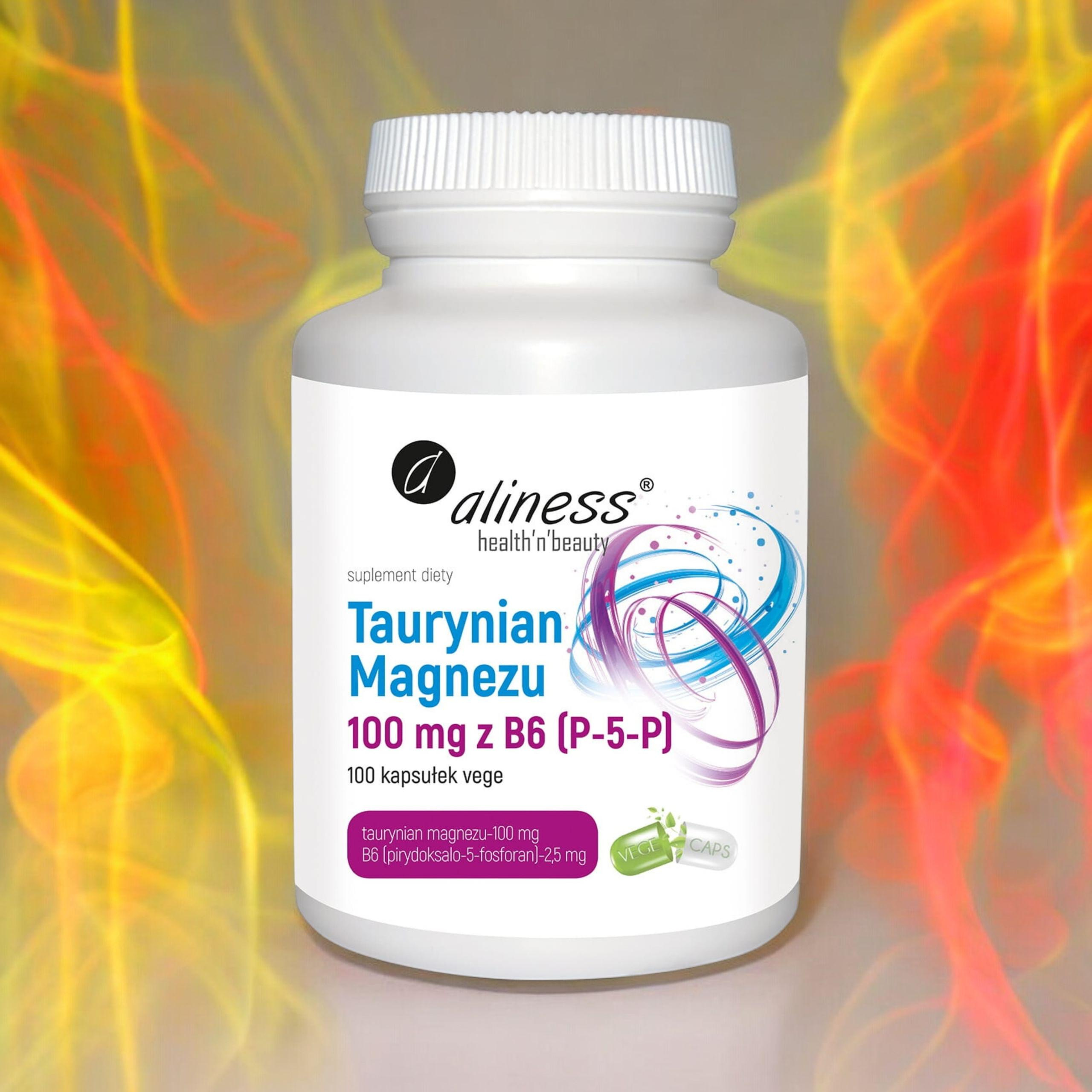 ALINESS Taurynian Magnezu 100mg z B6 - 100vcaps.
