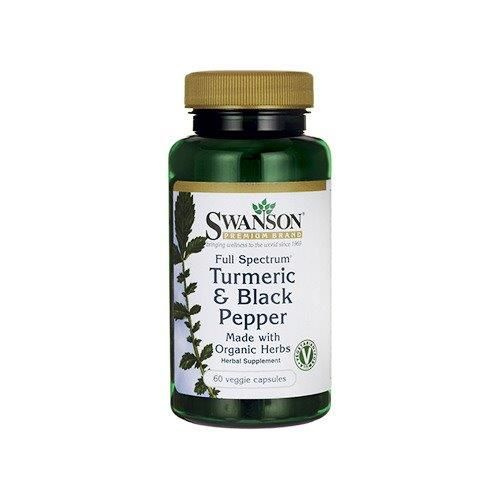 SWANSON Turmeric Black Pepper (Kurkuma s piperinem) - 60vcaps.