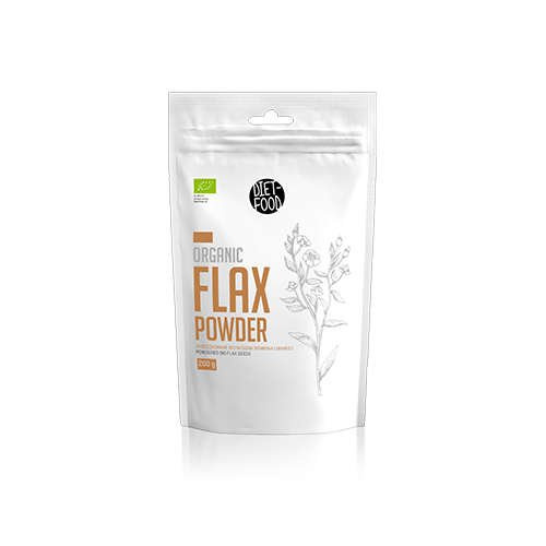 DIET FOOD Bio Flax Seeds Powder - 200g - Lněné semínko