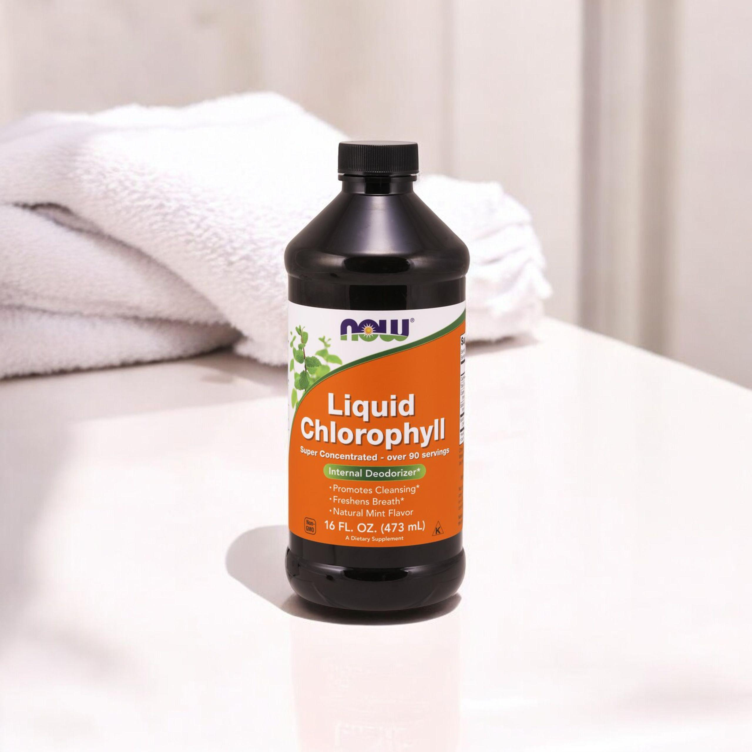 NOW Liquid Chlorophyll - 473ml - Chlorofyl v tekutině