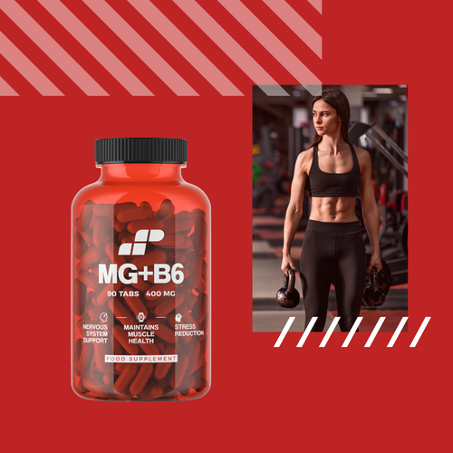 MP NUTRITION Mg + B6 - 90tabs - Hořčík + Vitamín B6