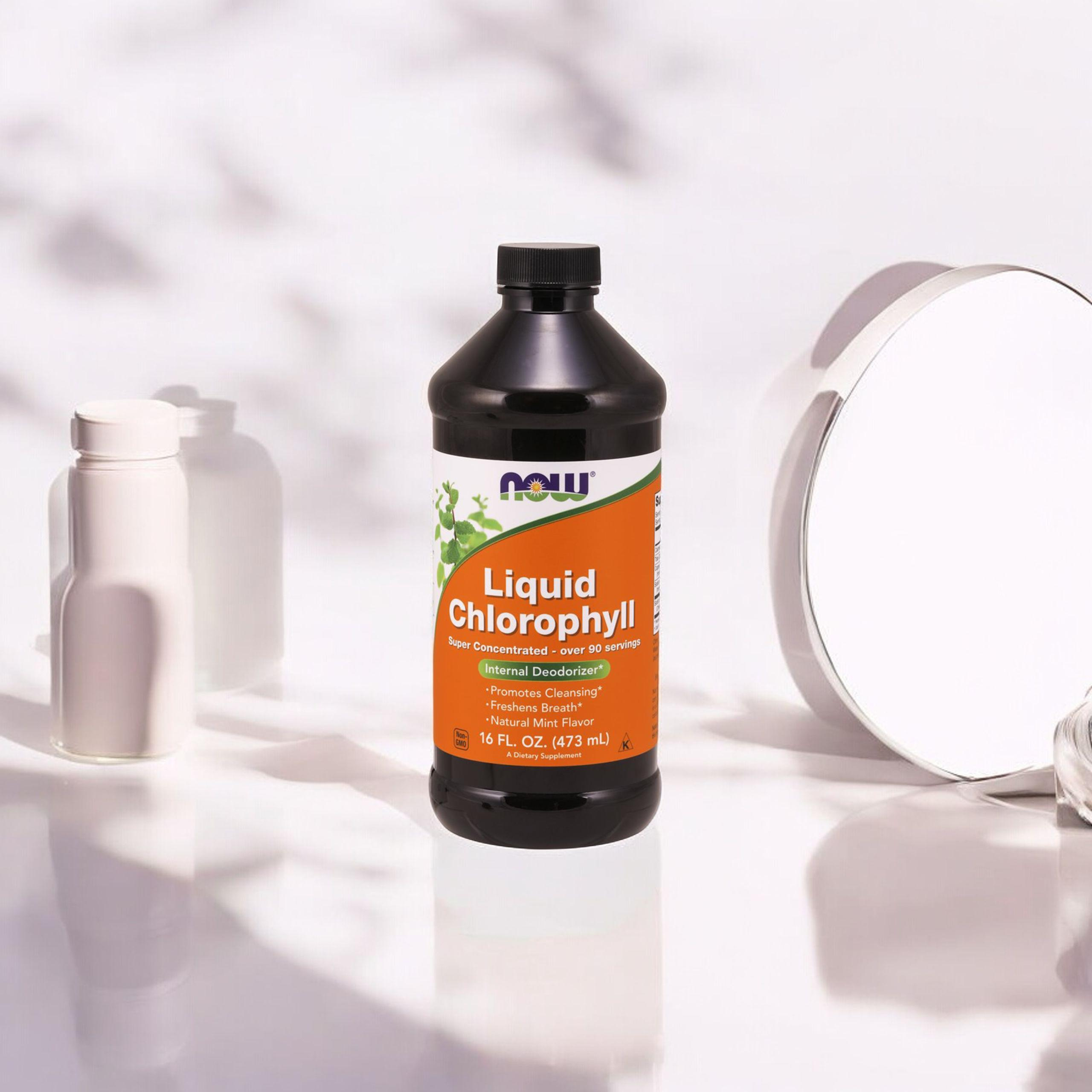NOW Liquid Chlorophyll - 473ml - Chlorofyl v tekutině