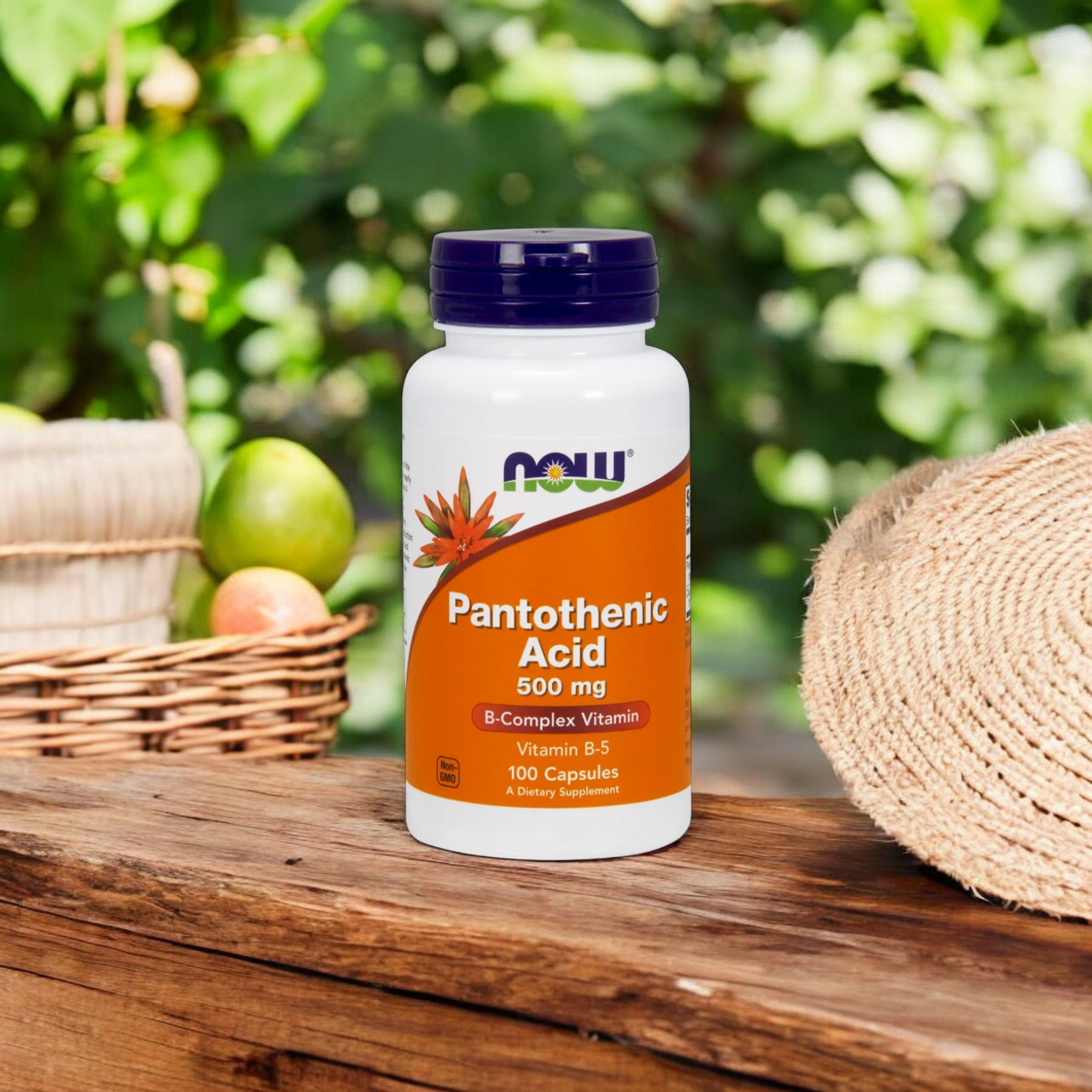 NOW Pantothenic Acid 500mg - 100vcaps. - Kyselina pantotenová