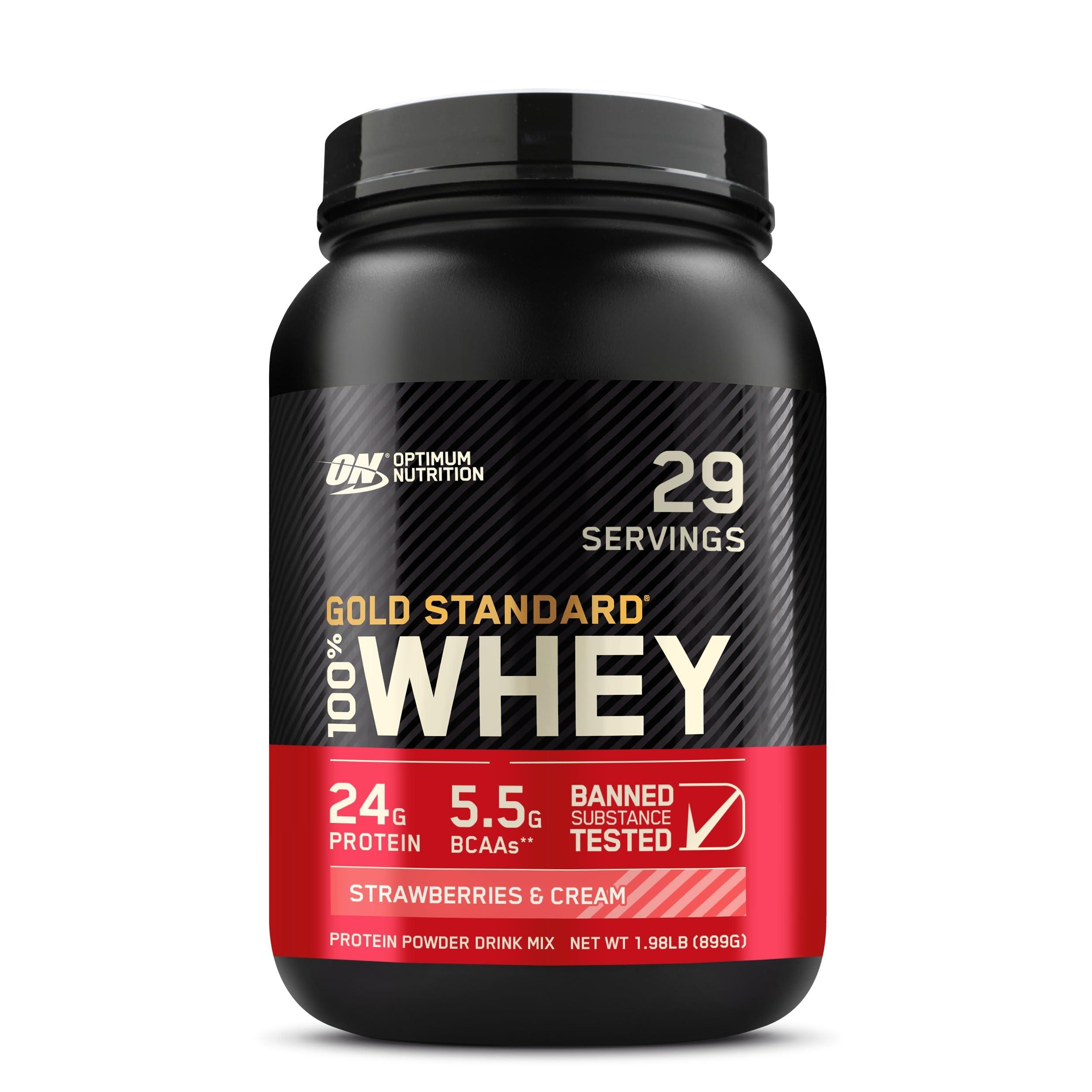 OPTIMUM NUTRITION - Whey Gold Standard - 900g - Strawberry - VÝPRODEJ - 27-12