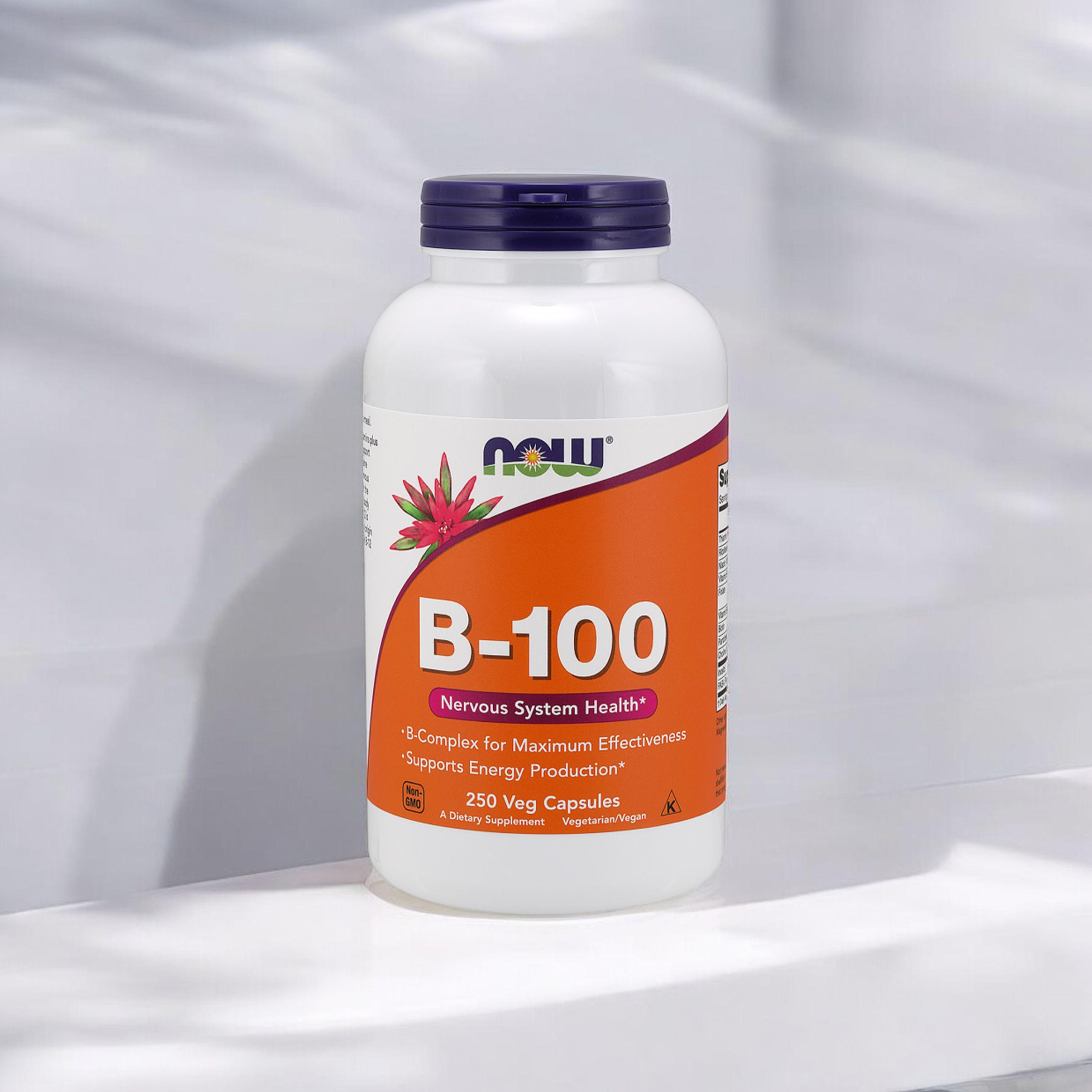 NOW Vitamin B-100 - 250vcaps - Vitamín B
