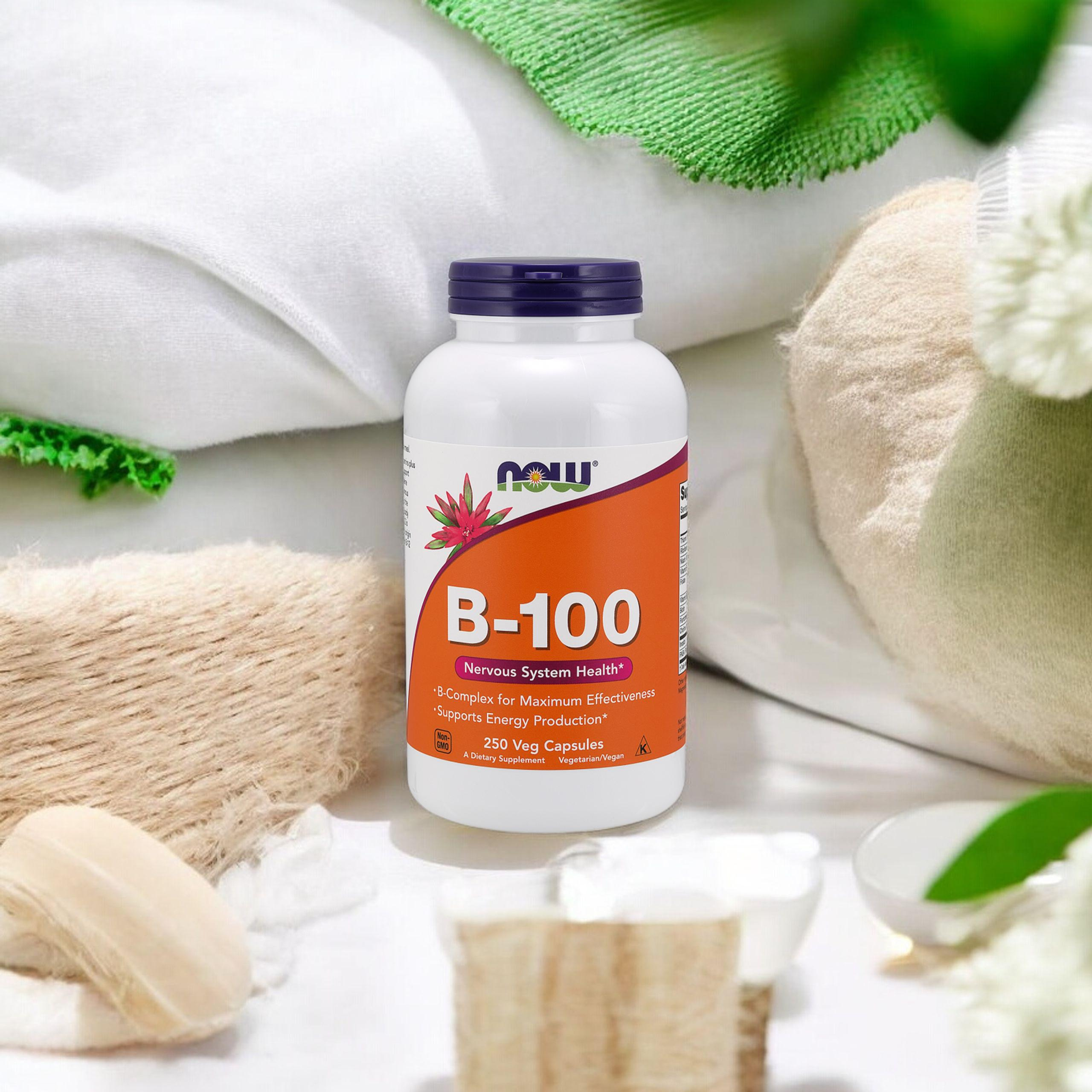 NOW Vitamin B-100 - 250vcaps - Vitamín B