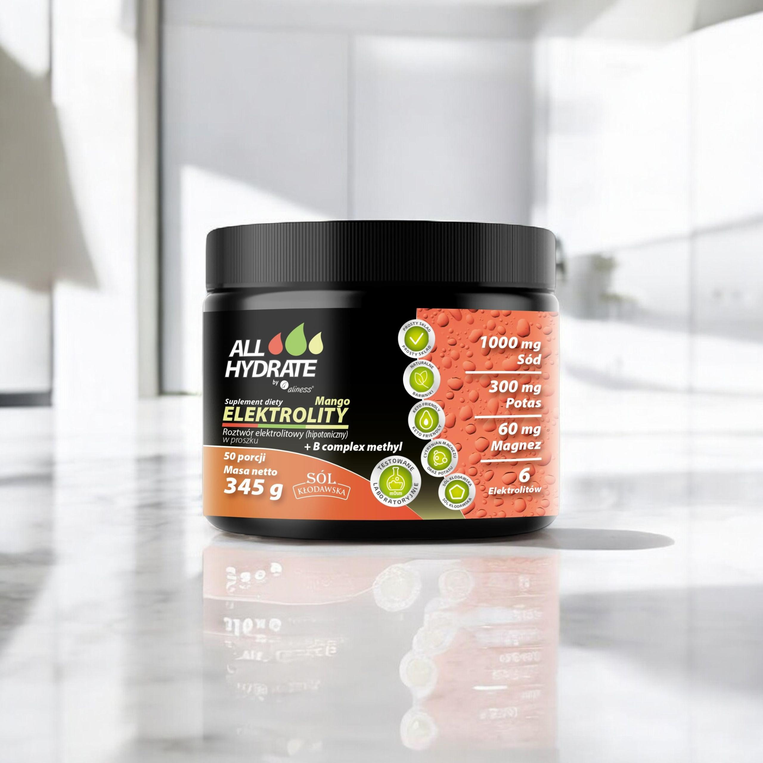 ALINESS - ALL Hydrate Elektrolyty + B Complex Methyl - 345g