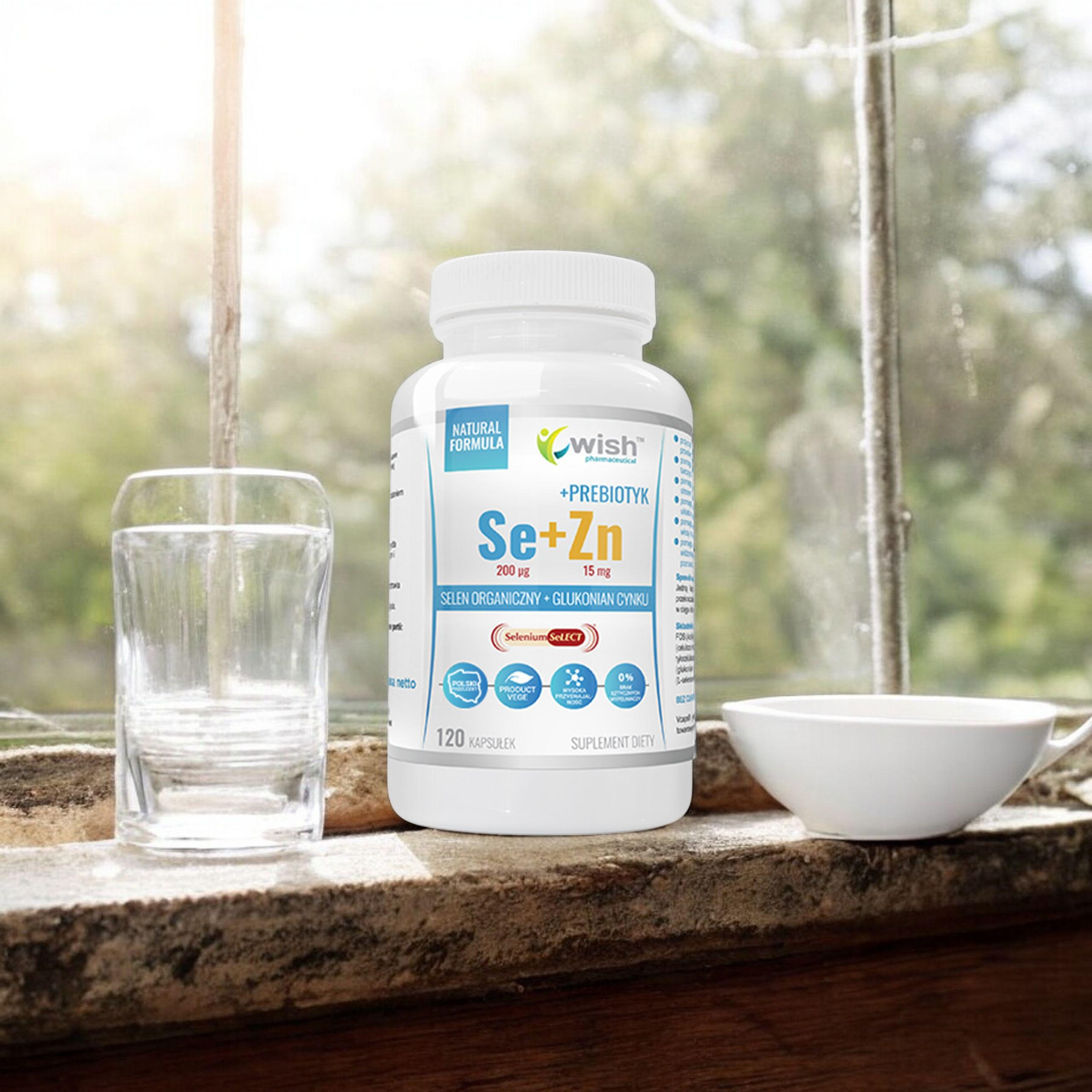 WISH Pharmaceutical Selen + Cynk + Prebiotyk - 120caps