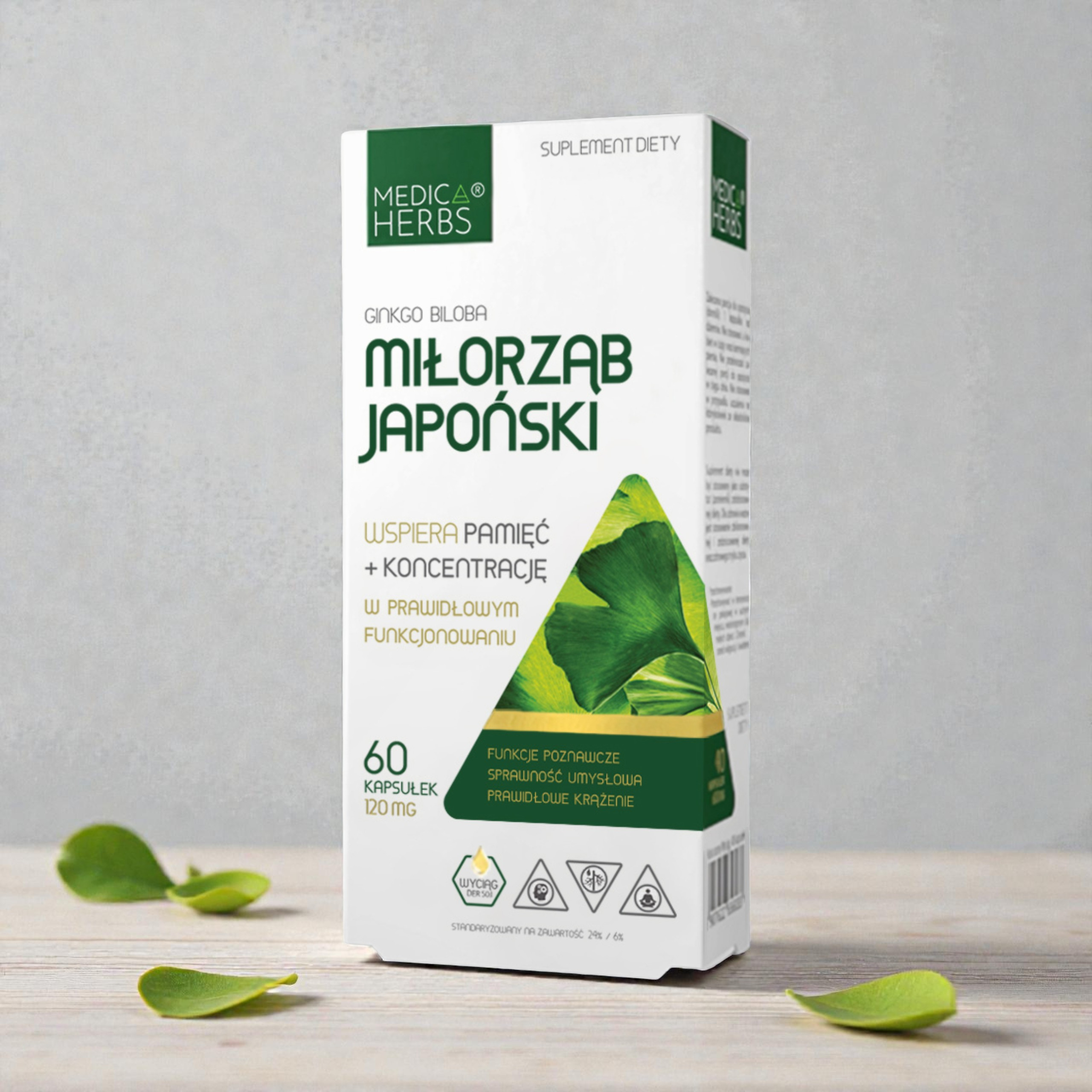 MEDICA HERBS - Japonský Ginkgo 120mg (Ginkgo Biloba) - 60tobolek
