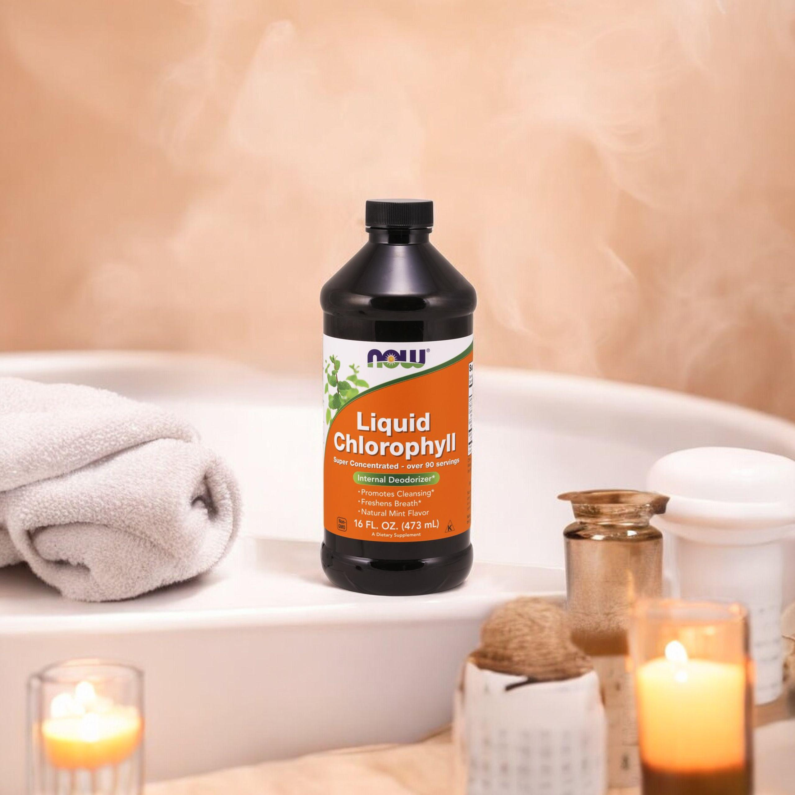 NOW Liquid Chlorophyll - 473ml - Chlorofyl v tekutině