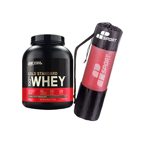 Zestaw OPTIMUM NUTRITION Whey Gold Standard - 2260g + MP SPORT - Tréninková podložka ZDARMA