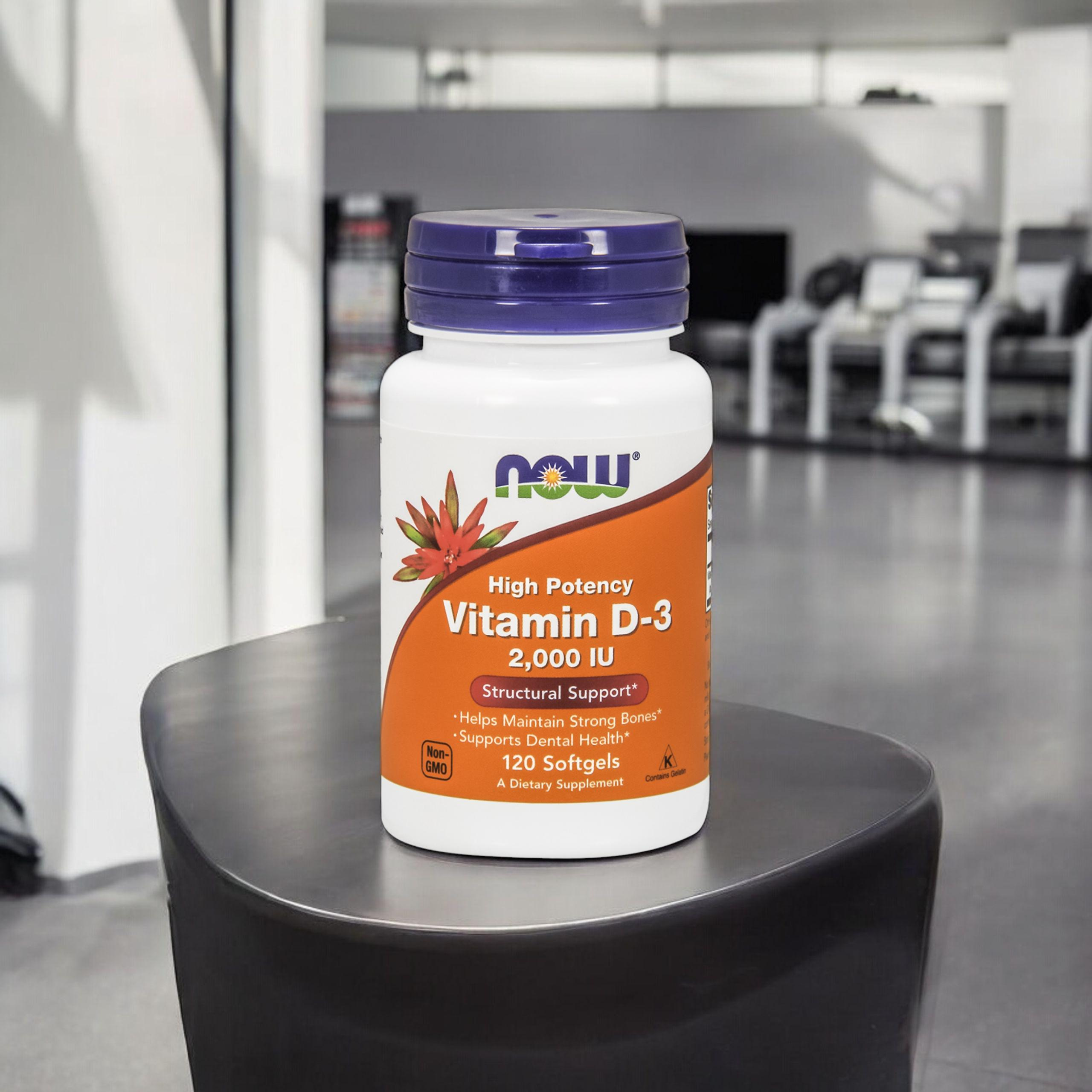 NOW Vitamin D3 2000IU - 120softgels