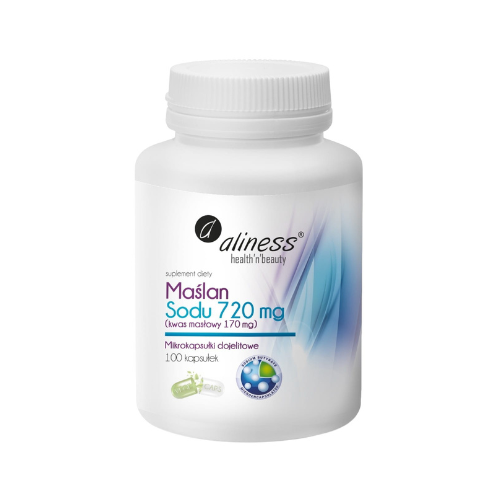 Maslan sodný 720 mg Kyselina máselná 170 mg – 100 kapslí