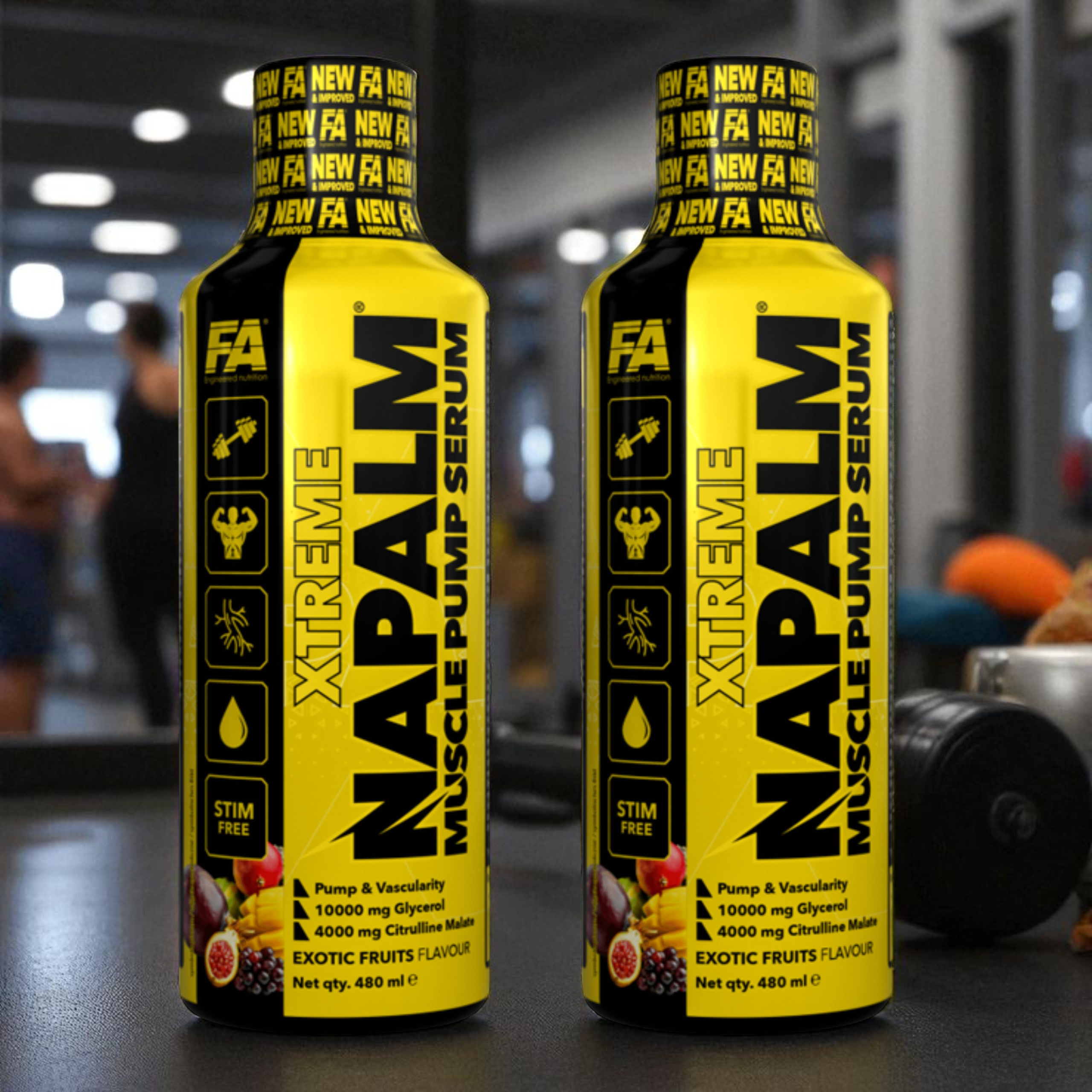 FITNESS AUTHORITY Napalm Muscle Pump Serum - 2x 480ml - ExoticFruits - VÝPRODEJ - 31-03