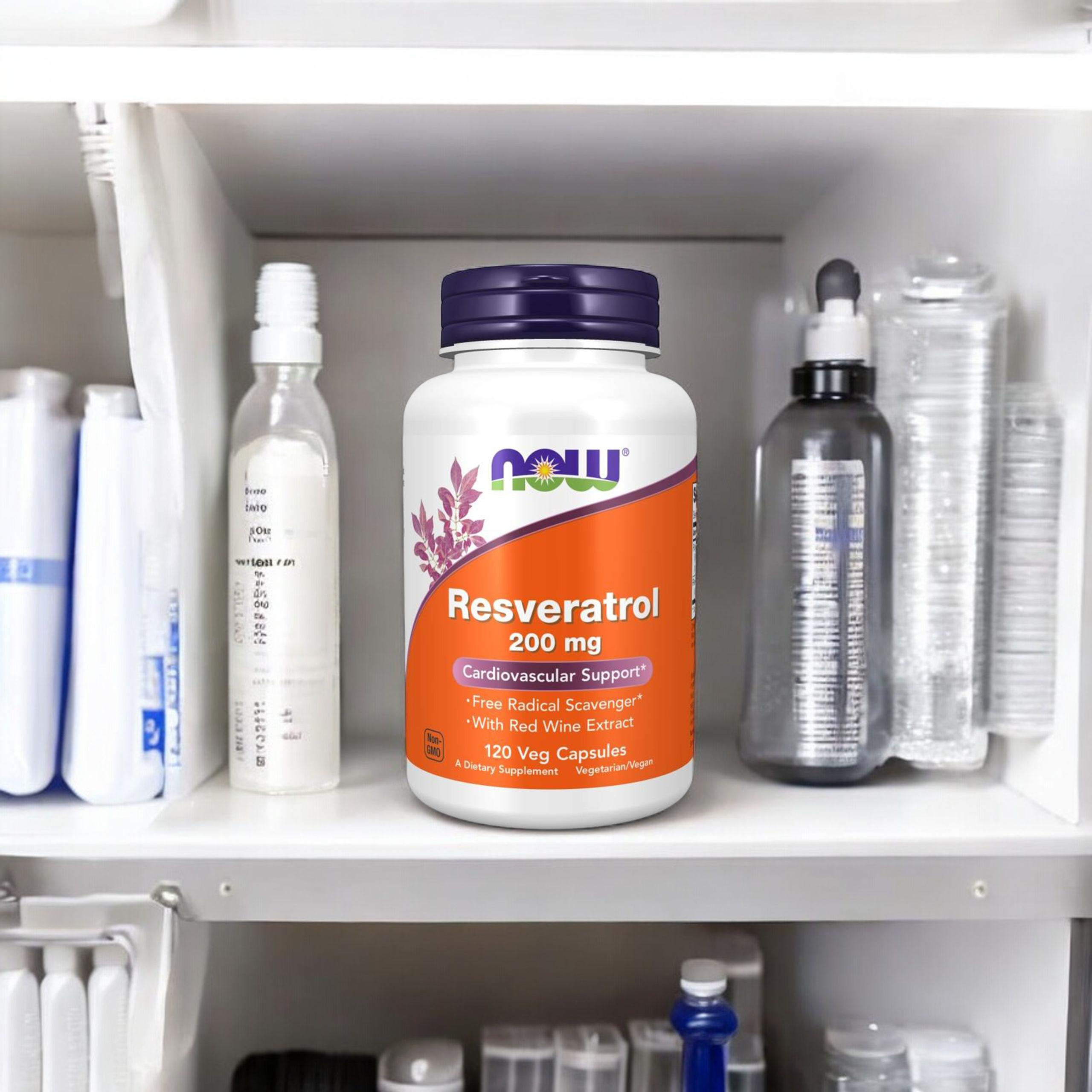 NOW Natural Resveratrol 200mg - 120vegcaps