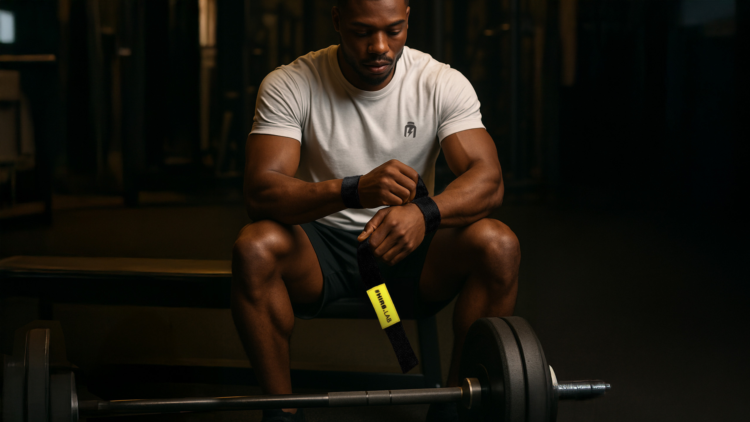 HIRO.LAB Cotton Strap - Rubber Logo New - Black - Pásy pro zvedání činek pol_pl_HIRO-LAB-Cotton-Strap-Rubber-Logo-New-Black-Paski-do-podnoszenia-ciezarow-43025_1