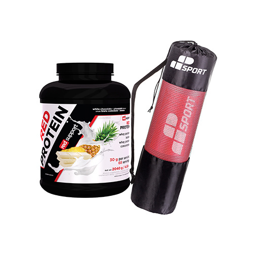 Zestaw RED SUPPORT Red Protein - 2040g + MP SPORT - Mata Treningowa ZDARMA