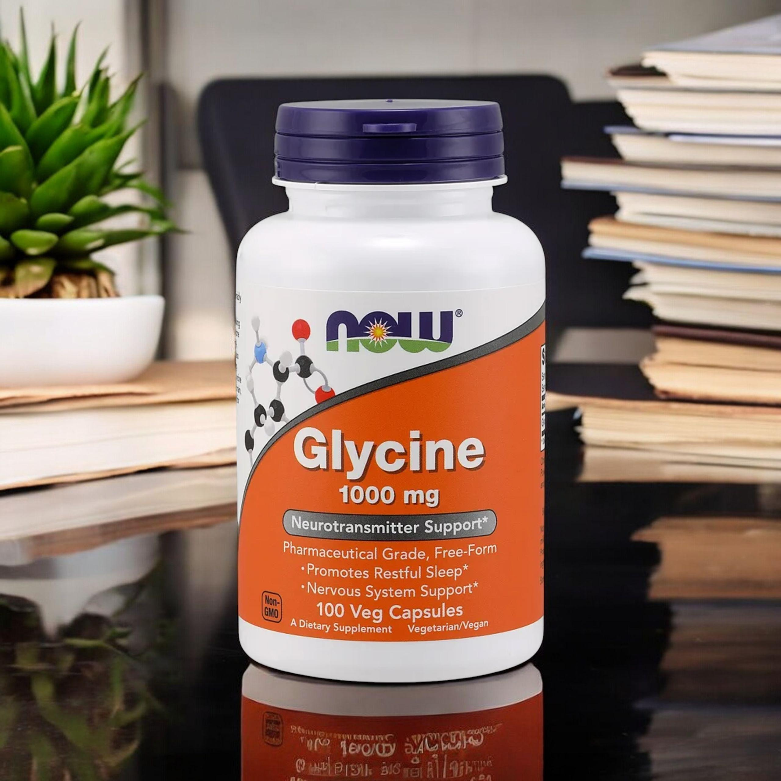 NOW Glycine 1000mg - 100vcaps.