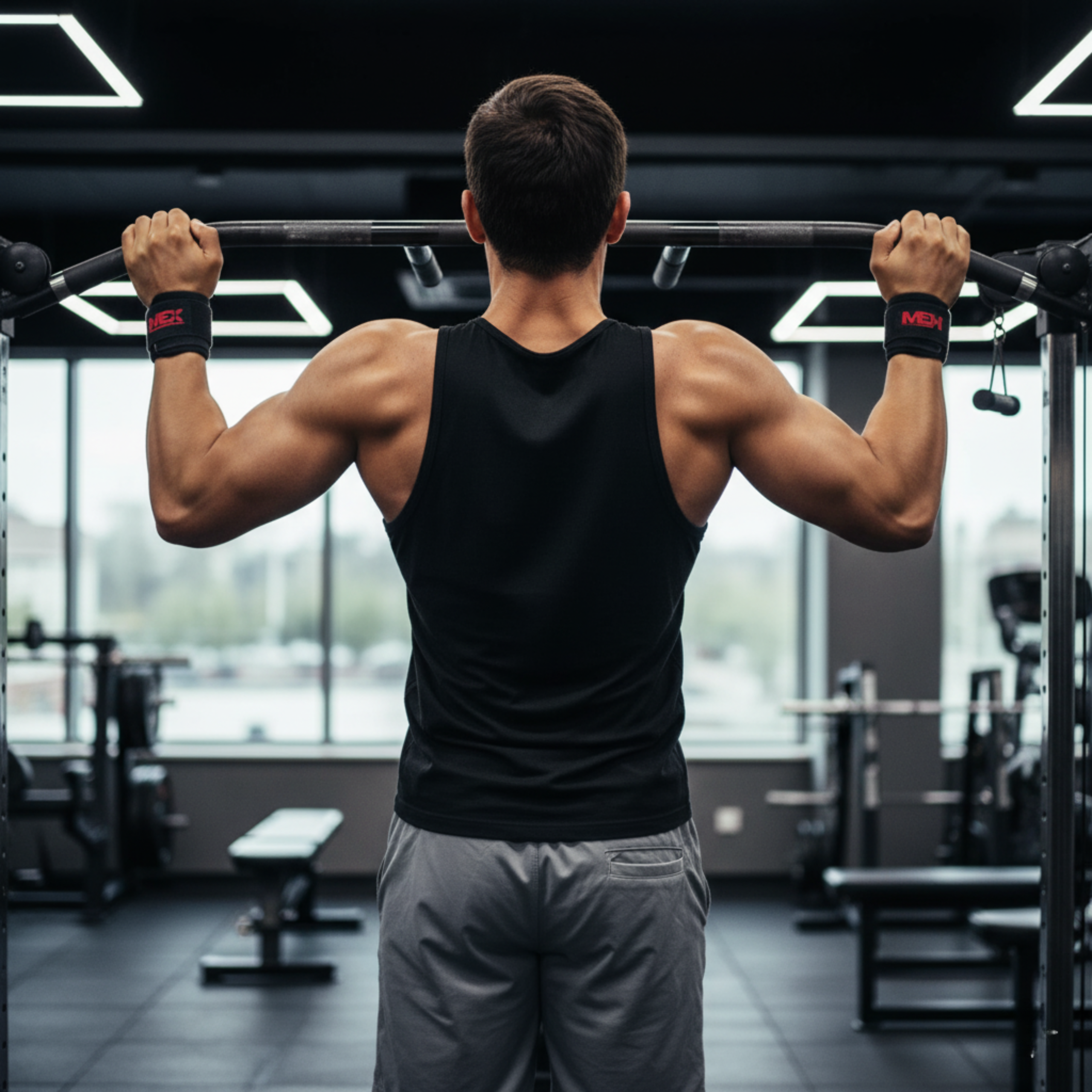 MEX SPORT - Power Pro Lifting Hooks - Černá