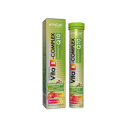 ACTIVLAB Vita B-Complex + Koenzym Q10 - 20tabs. (šumivých) - Strawberry