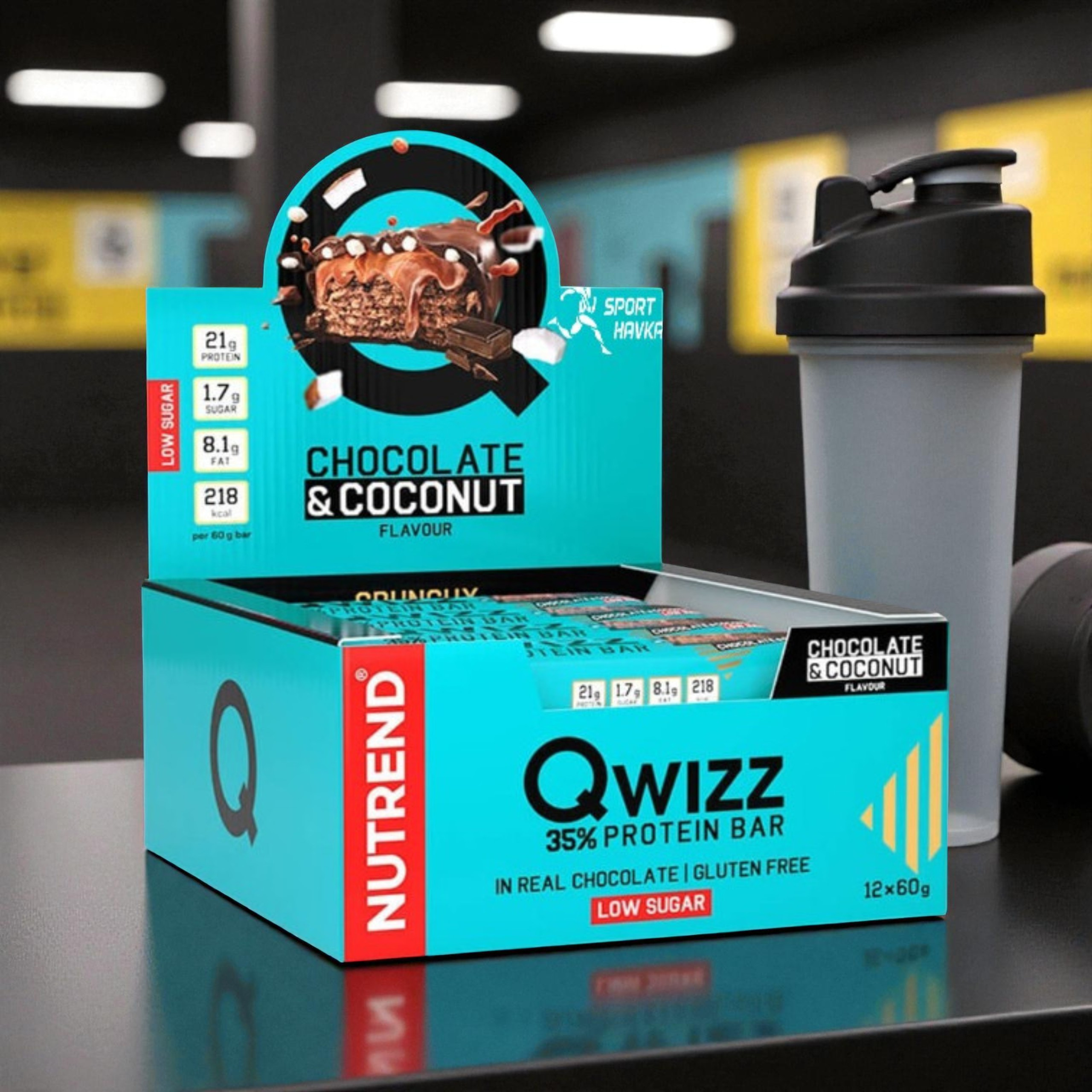 NUTREND - Tyčinka QWIZZ Protein Bar - 24x 60g 