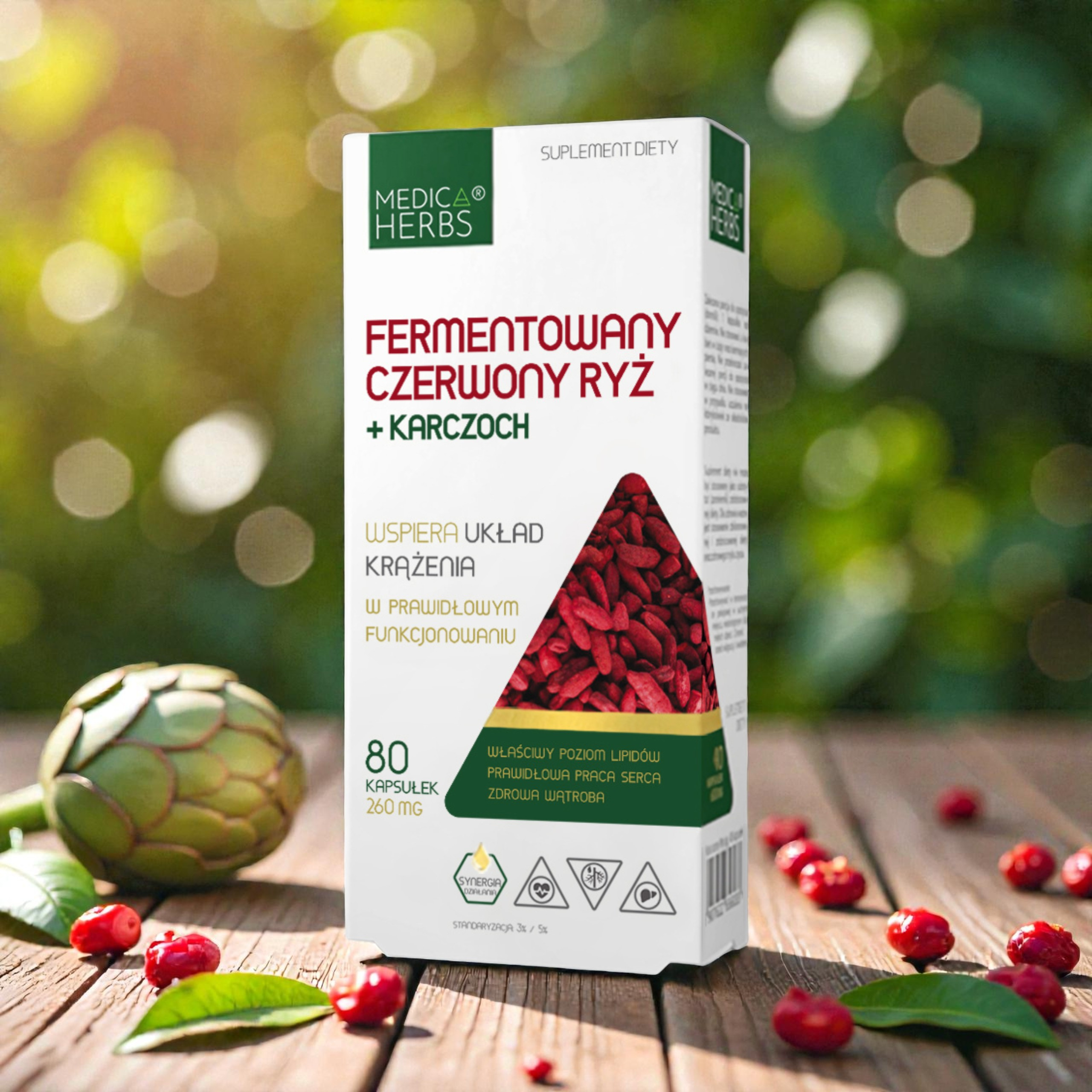 MEDICA HERBS - Fermentovaná Červená Rýže + Artyčok - 80caps.