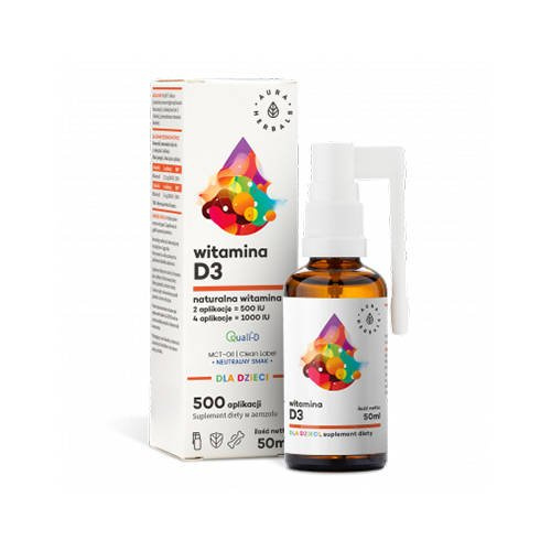 AURA HERBALS Vitamín D3 Pro Děti MCT - Sprej - 50ml