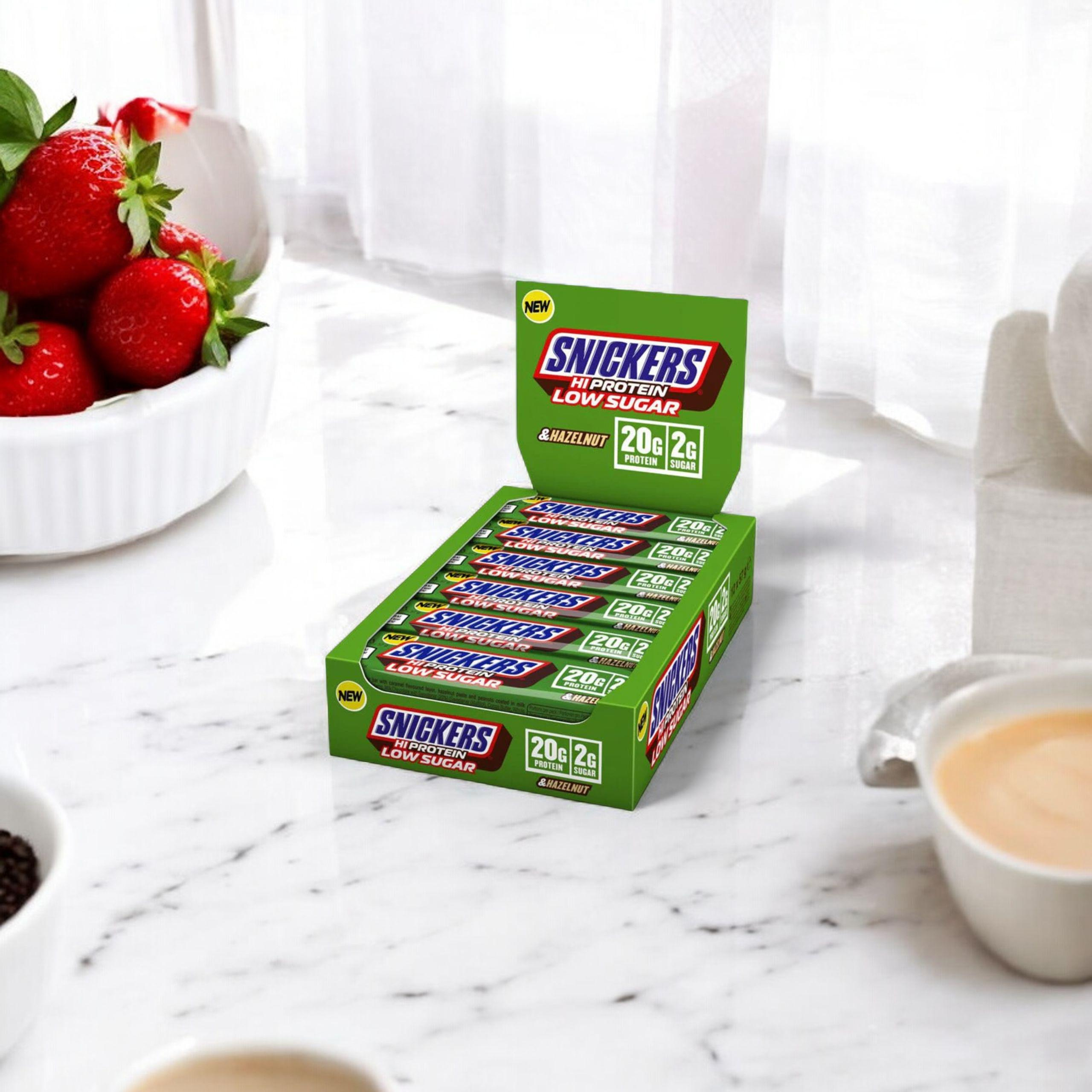 Mars - Tyčinka Snickers HI Protein s Nízkým Obsahem Cukru - 57g x12 - Lískový Ořech