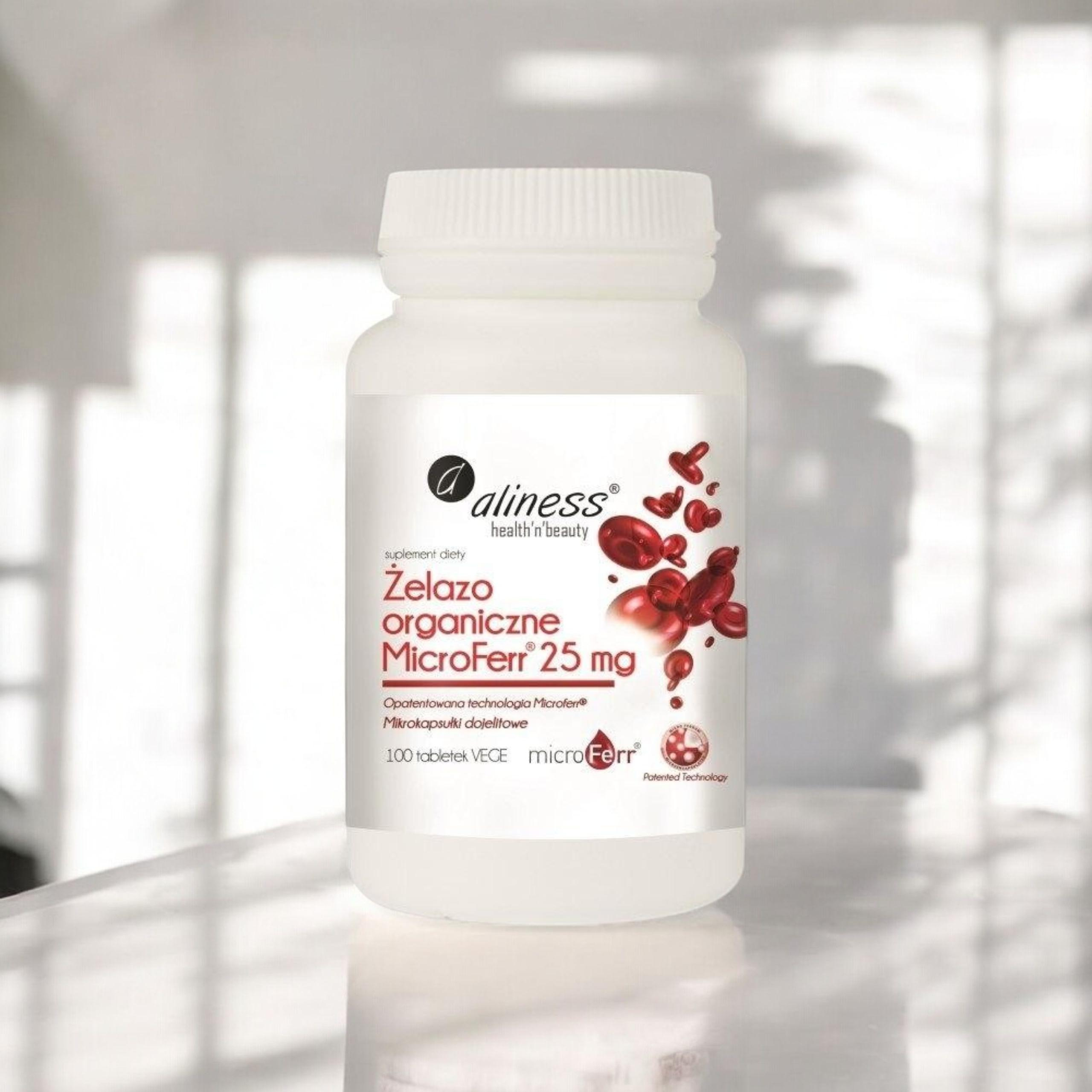 ALINESS - Organické Železo Microferr 25mg - 100tabs.