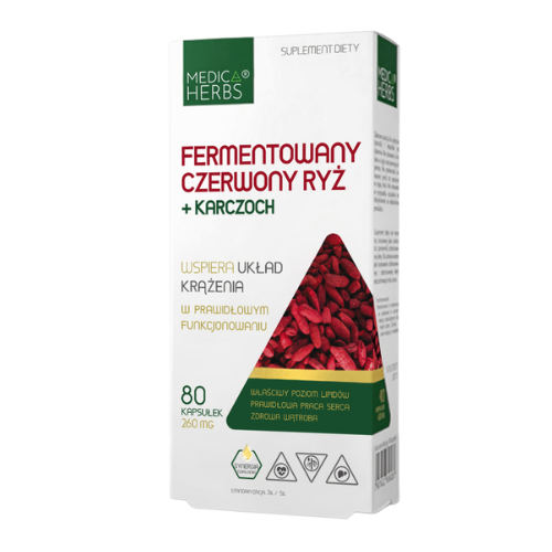 MEDICA HERBS - Fermentovaná Červená Rýže + Artyčok - 80caps.