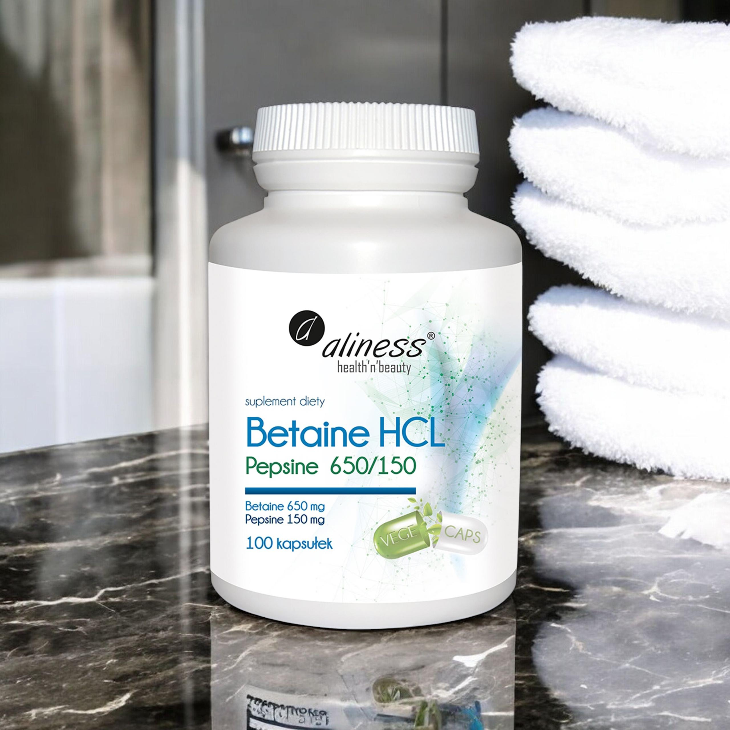 ALINESS - Betaine HCL Pepsine 650/150 - 100caps.