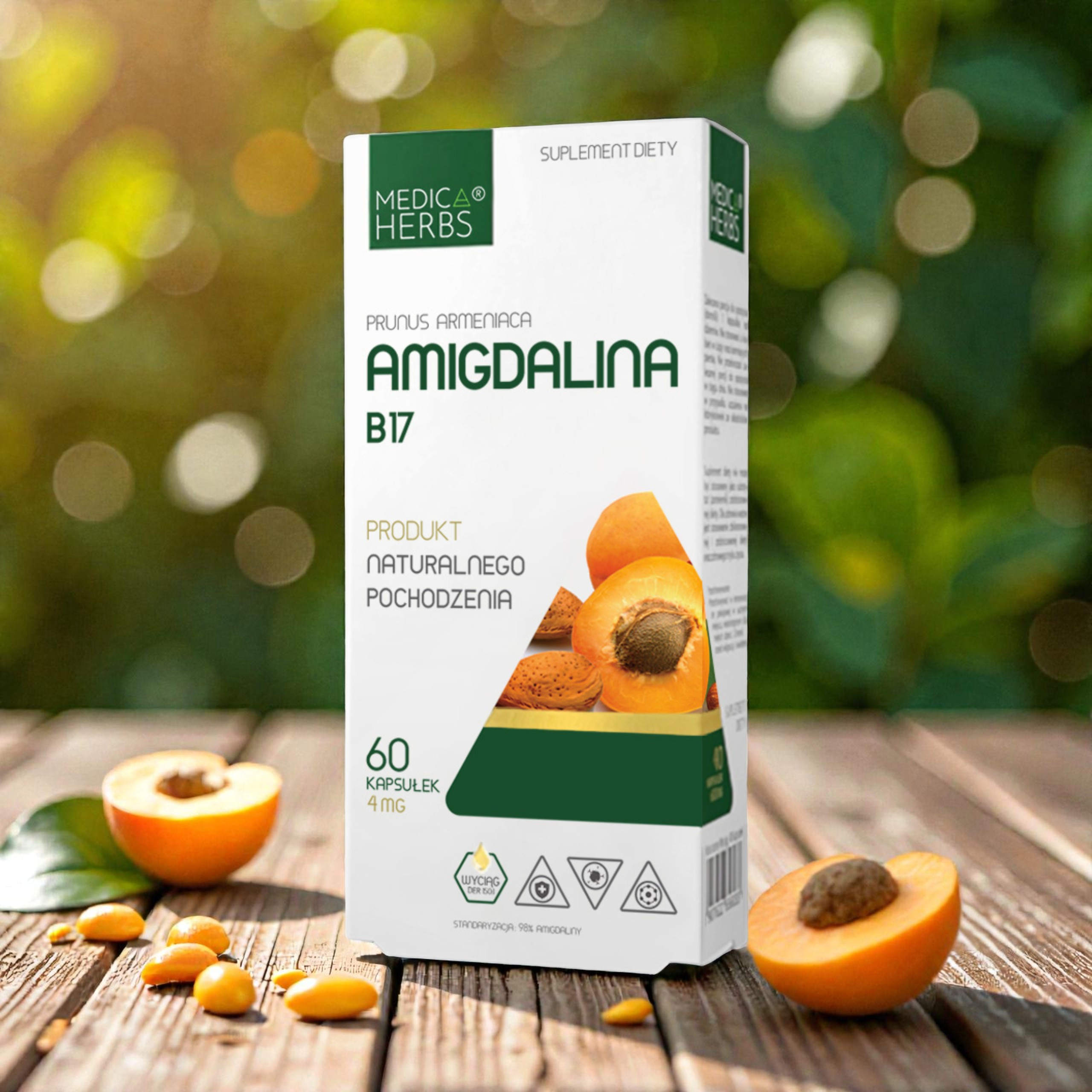 MEDICA HERBS - Amygdalin B17 4mg - 60tobolek