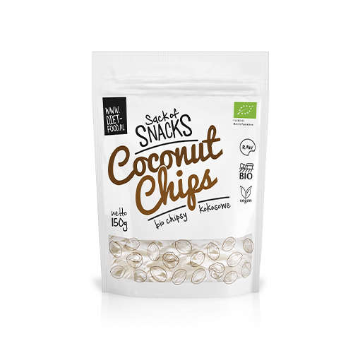 DIET FOOD Bio Coconut Chips - 150g - VÝPRODEJ - 15-10