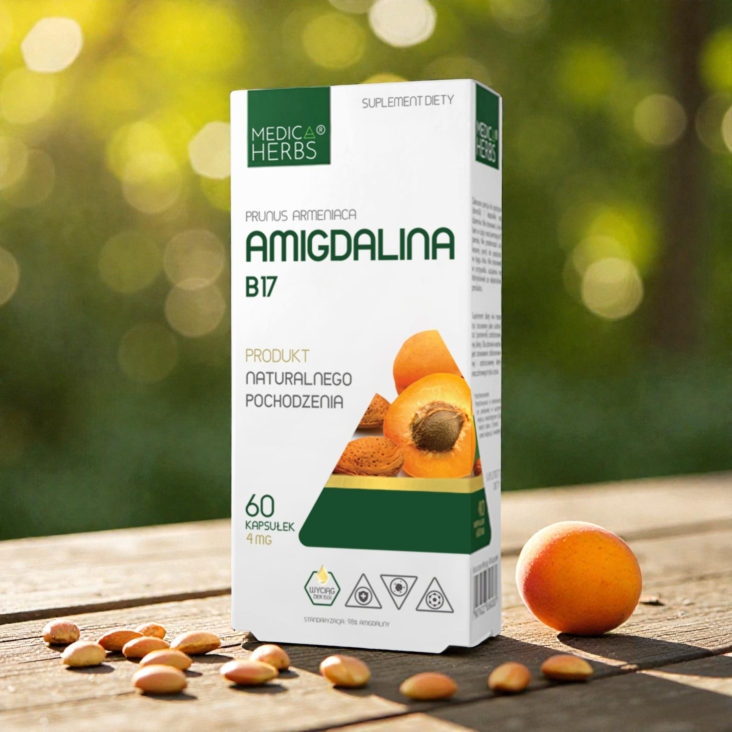 MEDICA HERBS - Amygdalin B17 4mg - 60tobolek