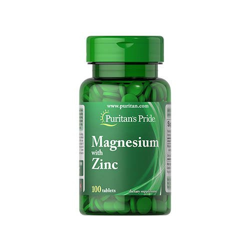 Puritan's Pride Magnesium with Zinc - 100tabs - Hořčík s zinkem
