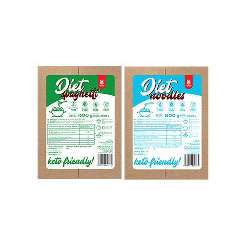 Cheat Meal Nutrition Diet Noodles + Spaghetti 1600g + 1600g (2000g netto) - Těstoviny Konjac