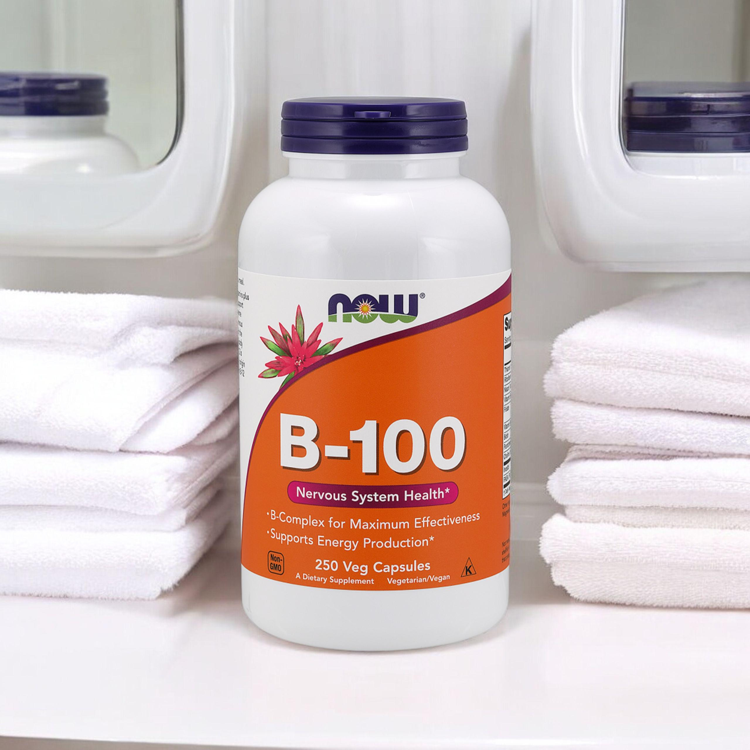 NOW Vitamin B-100 - 250vcaps - Vitamín B