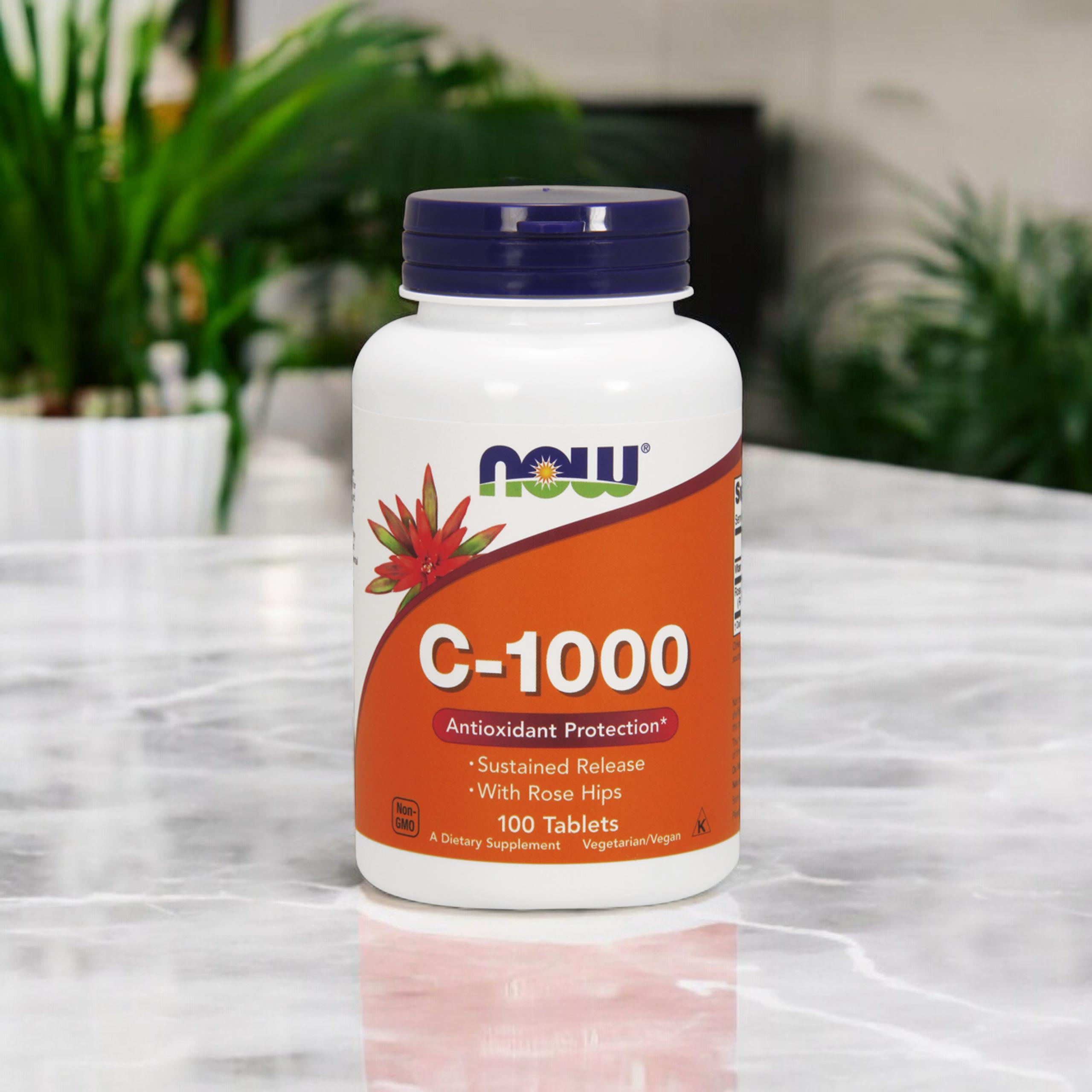NOW Vitamin C-1000 with Rose Hips - 100tabs