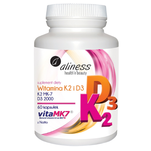 ALINESS - Vitamín K2 MK-7 100mcg + D3 50mcg - 60tobolek