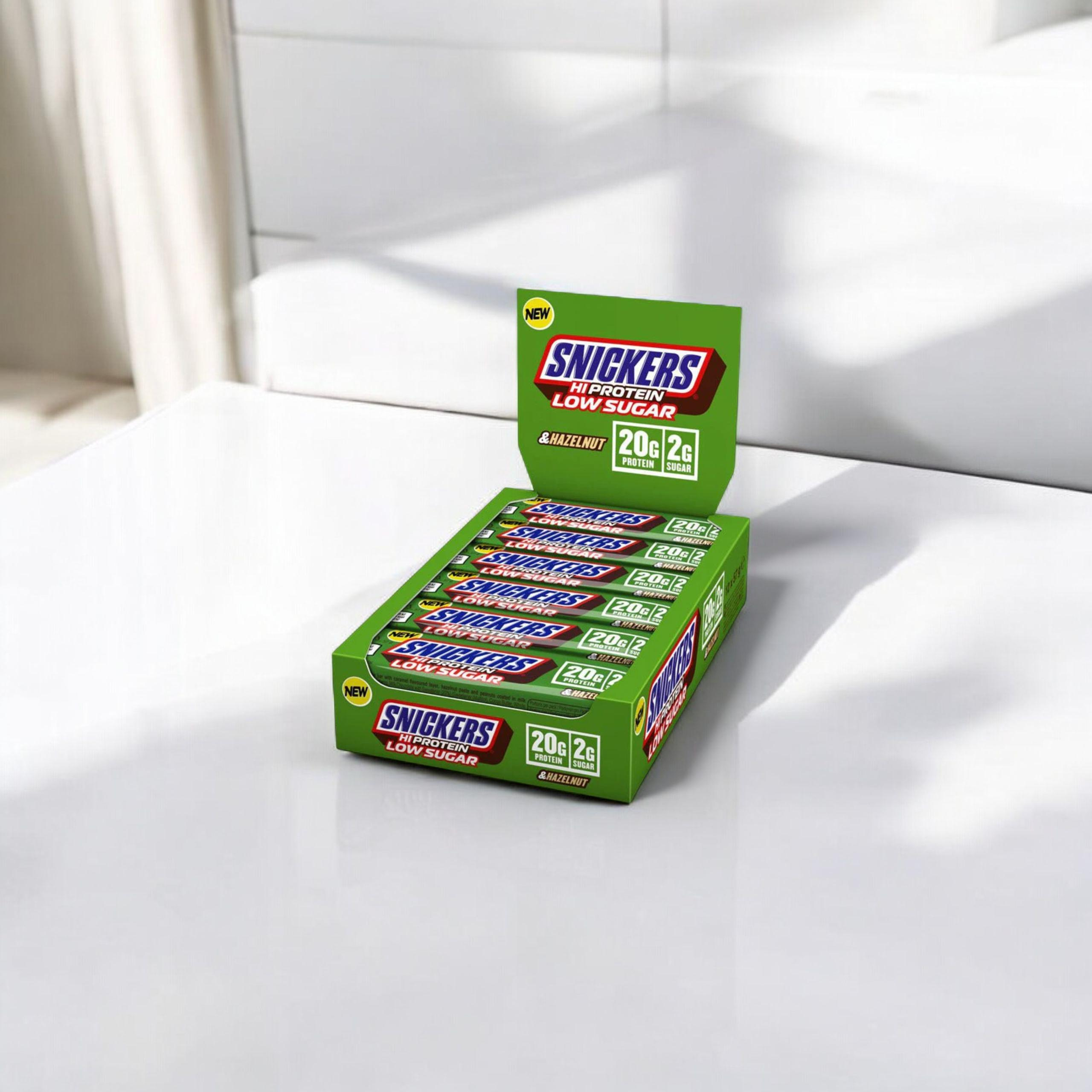 Mars - Tyčinka Snickers HI Protein s Nízkým Obsahem Cukru - 57g x12 - Lískový Ořech