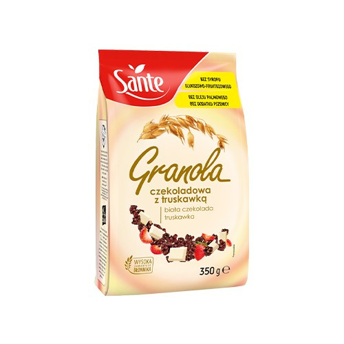 SANTE Granola z Bílou Čokoládou i Jahodami - 350g